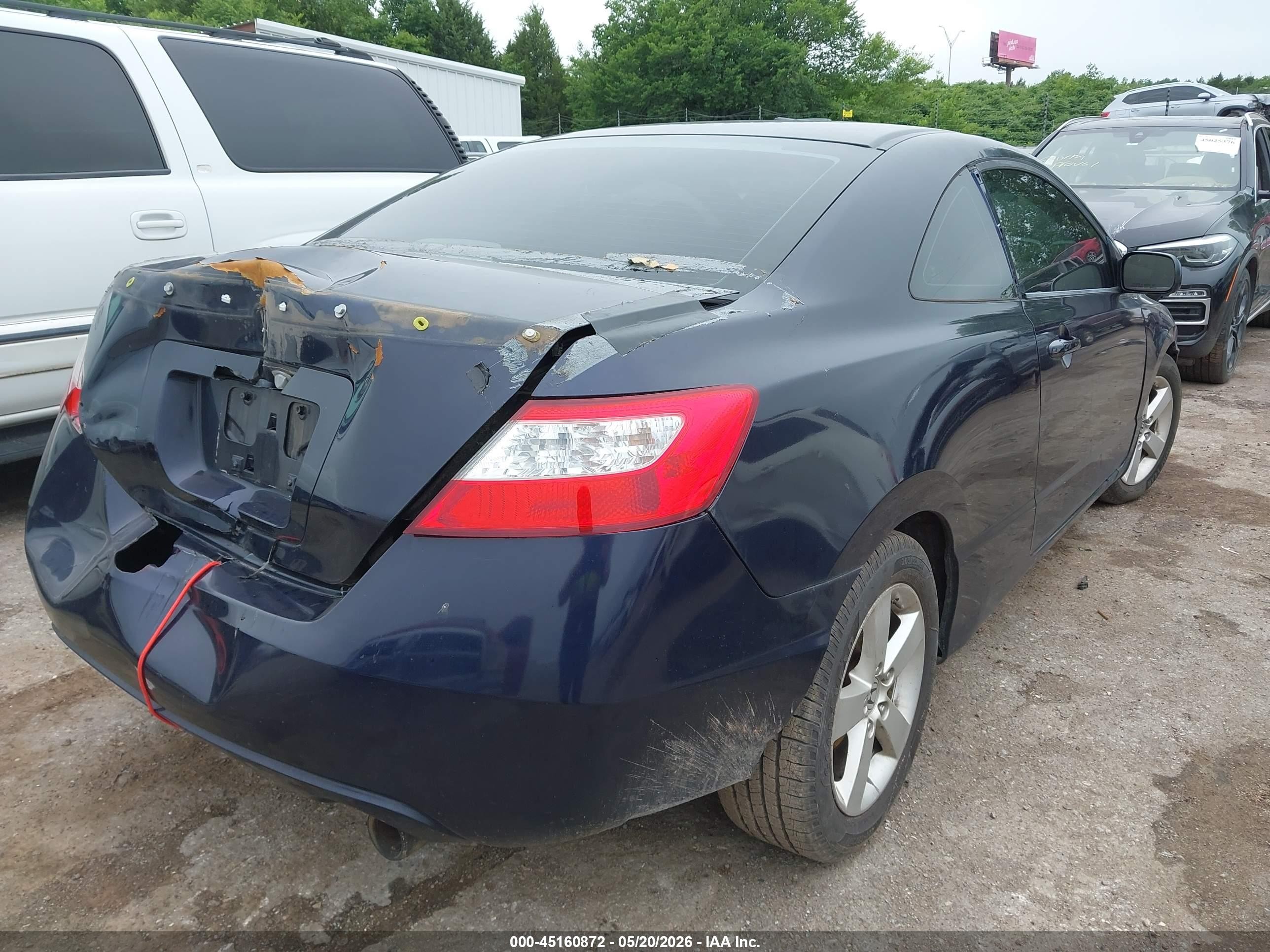 2008 Honda Civic Ex-l Dark Blue vin: 2HGFG12998H570837