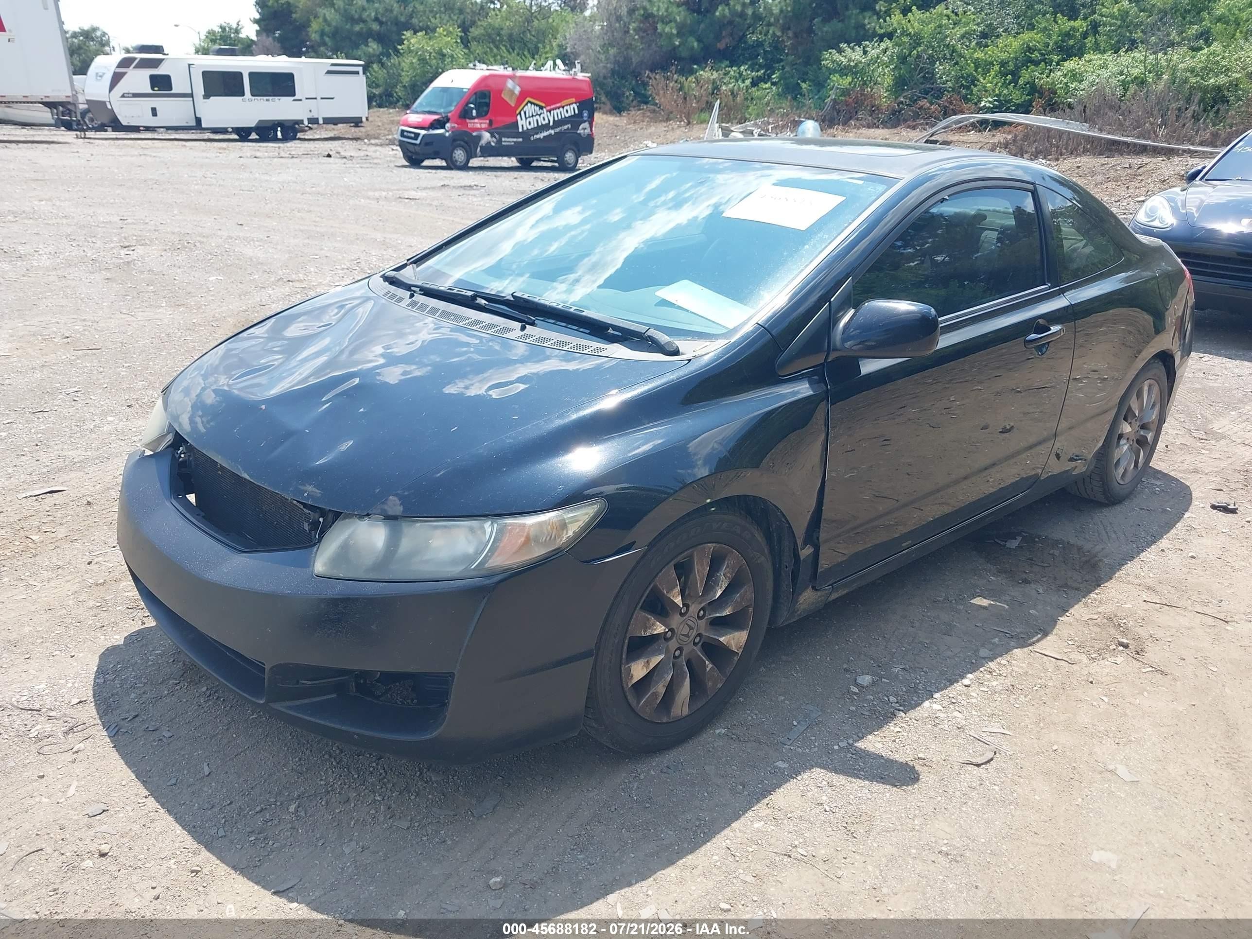 2009 Honda Civic Ex-l Black vin: 2HGFG12999H526855