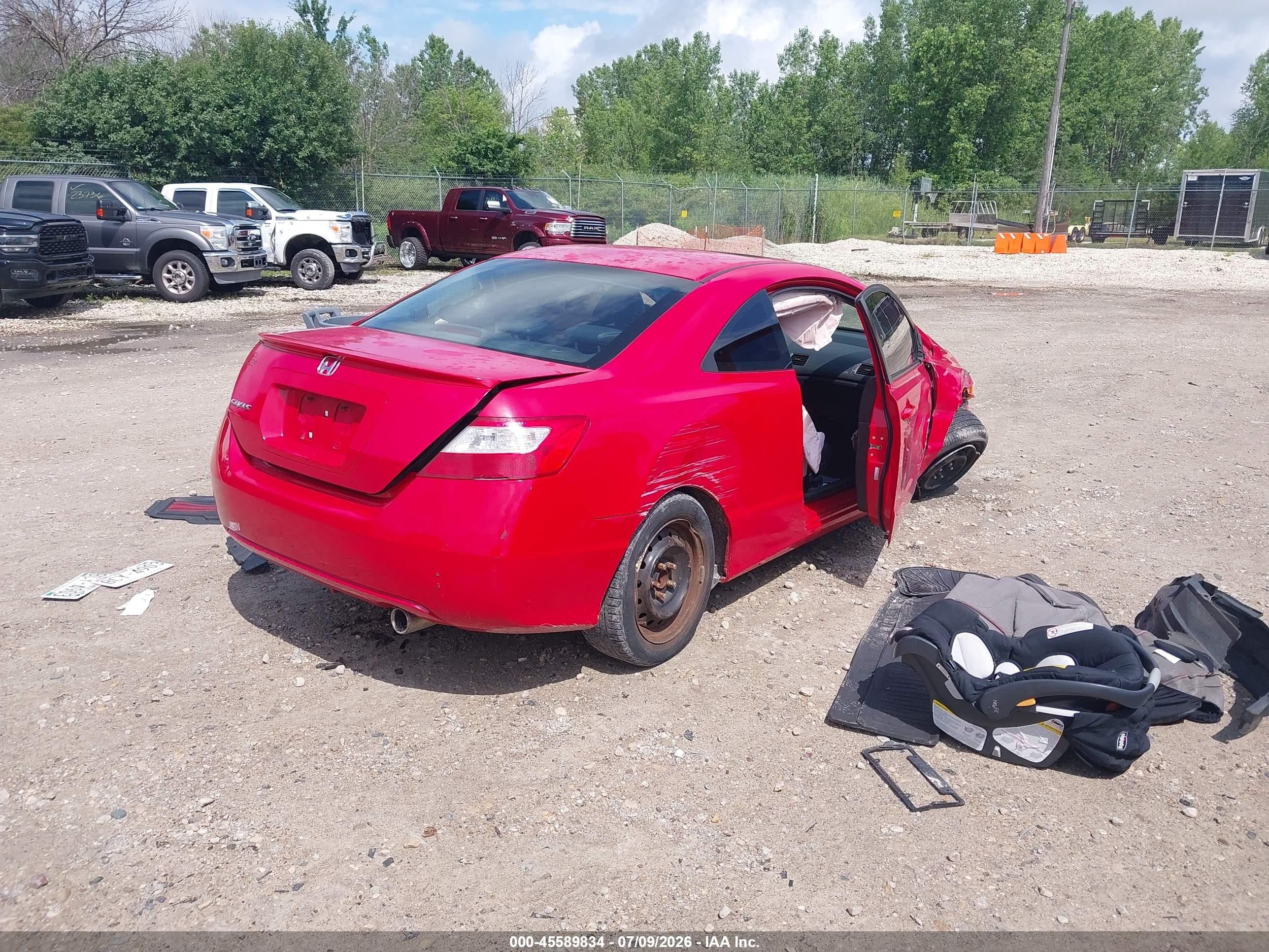 2008 Honda Civic Ex-l Красный vin: 2HGFG129X8H518021