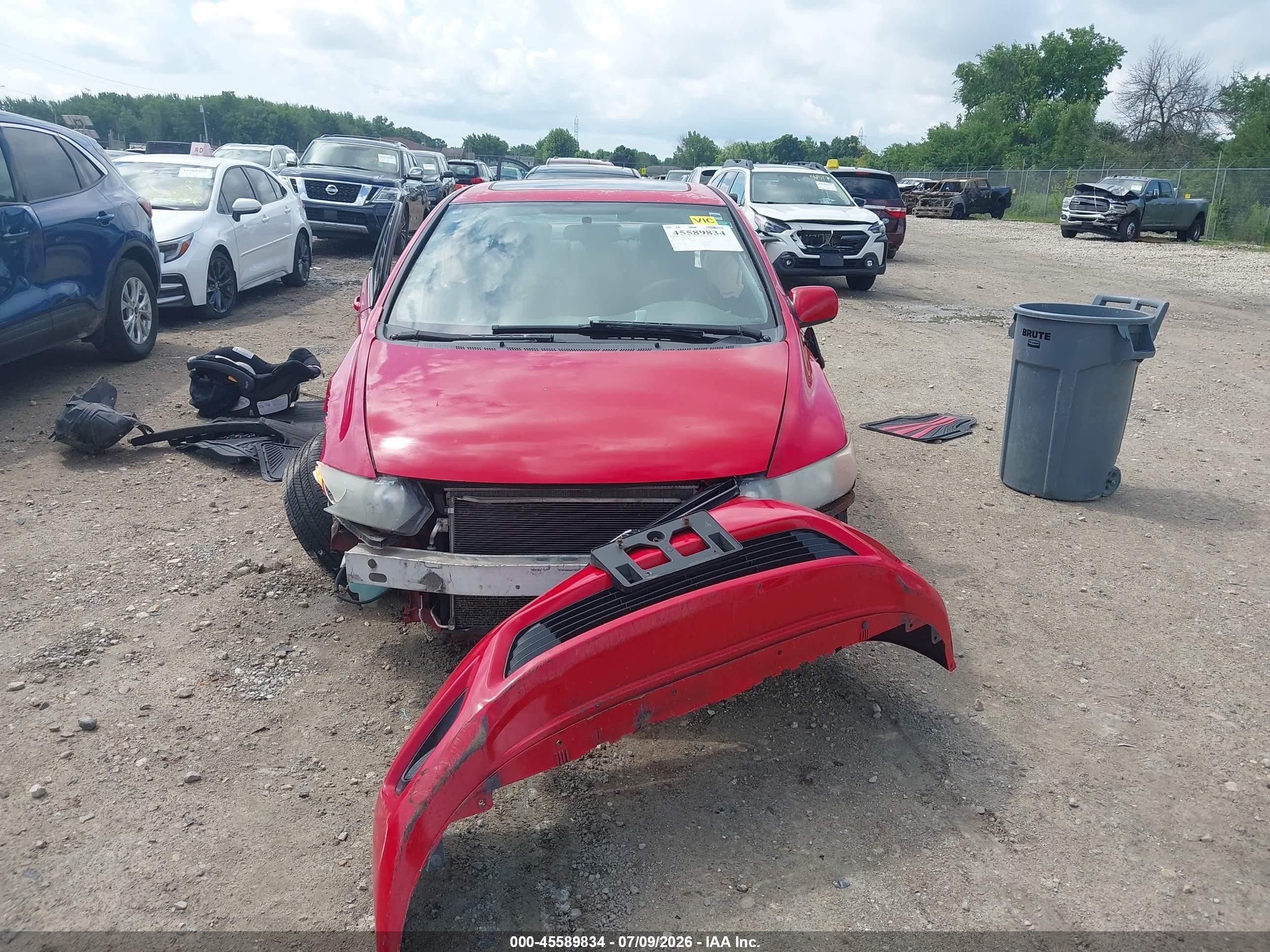 2008 Honda Civic Ex-l Красный vin: 2HGFG129X8H518021