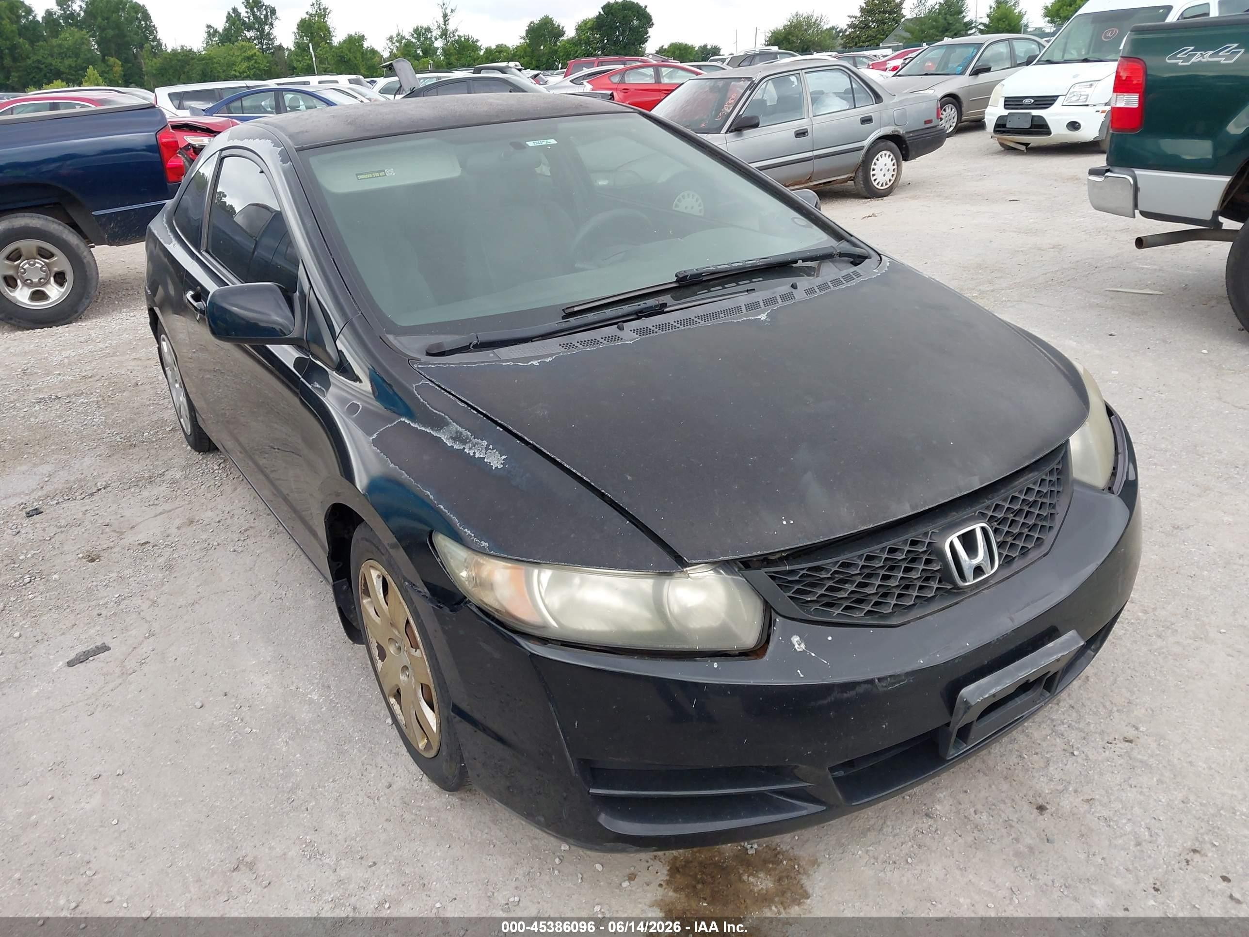 2010 Honda Civic Lx Black vin: 2HGFG1A61AH526800