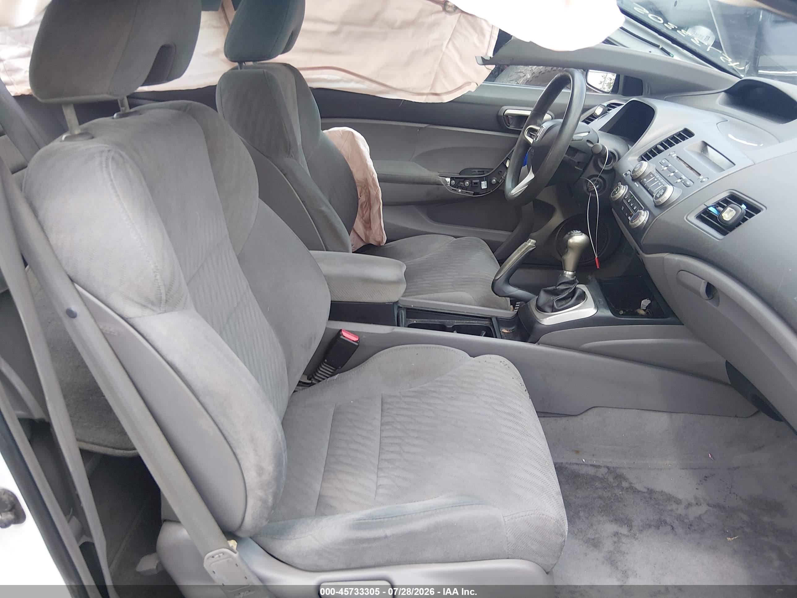 2010 Honda Civic Lx White vin: 2HGFG1A63AH515622