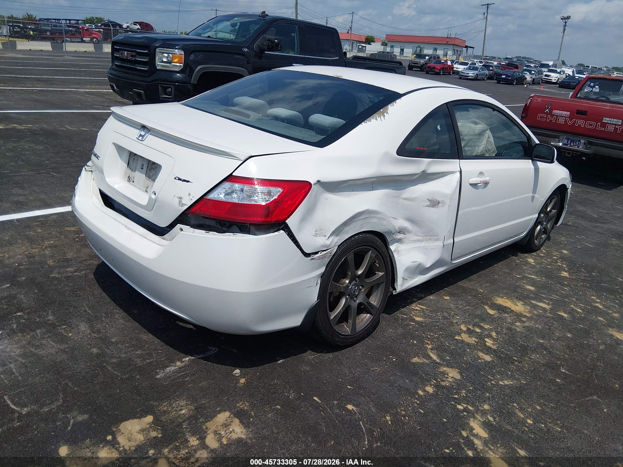 2010 Honda Civic Lx White vin: 2HGFG1A63AH515622