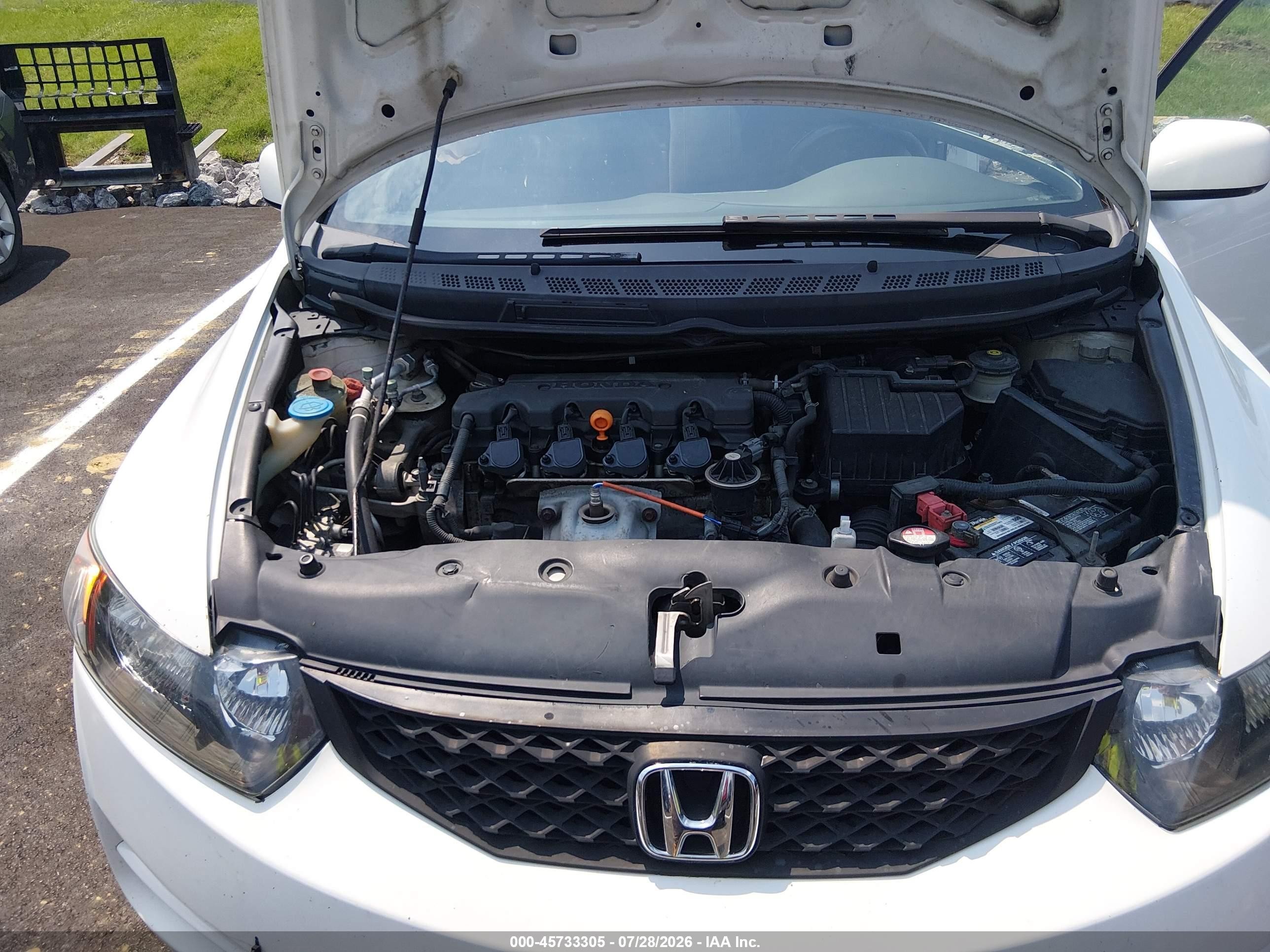 2010 Honda Civic Lx White vin: 2HGFG1A63AH515622
