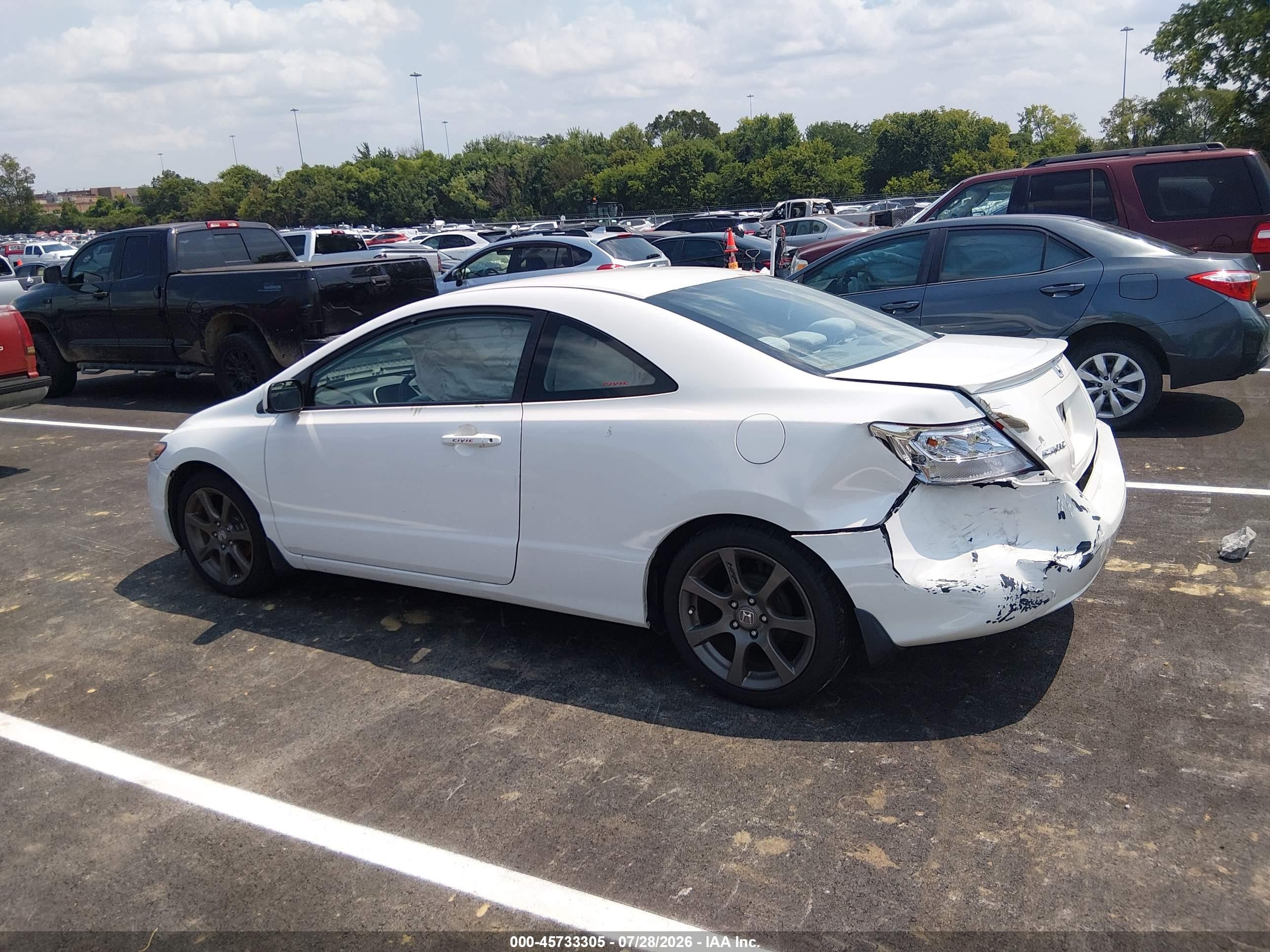 2010 Honda Civic Lx White vin: 2HGFG1A63AH515622