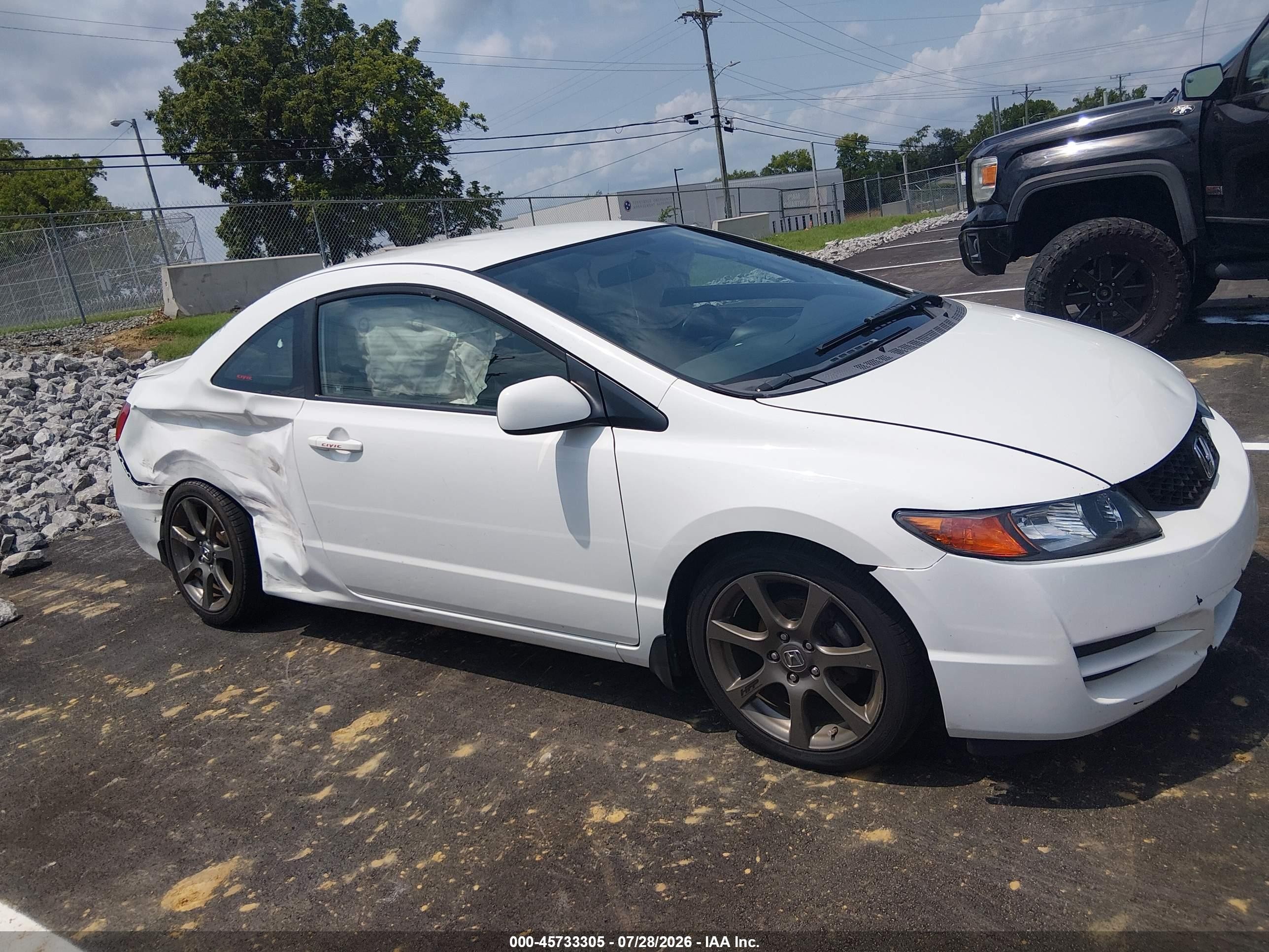 2010 Honda Civic Lx White vin: 2HGFG1A63AH515622
