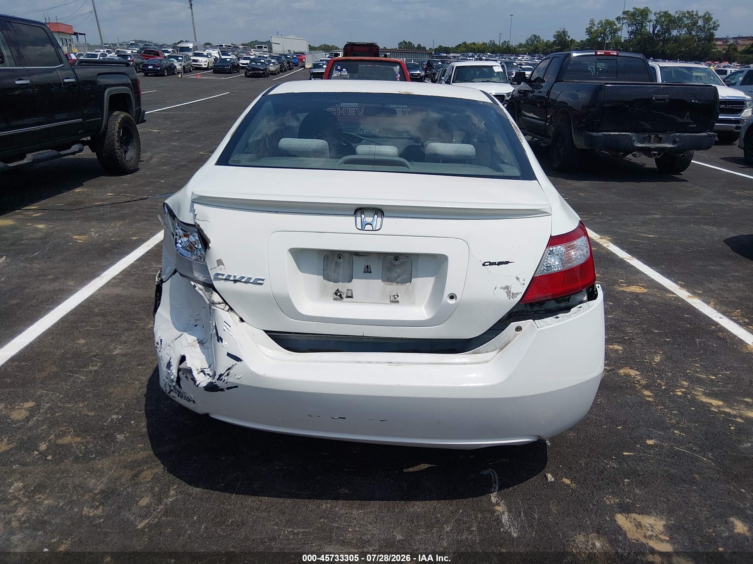2010 Honda Civic Lx White vin: 2HGFG1A63AH515622
