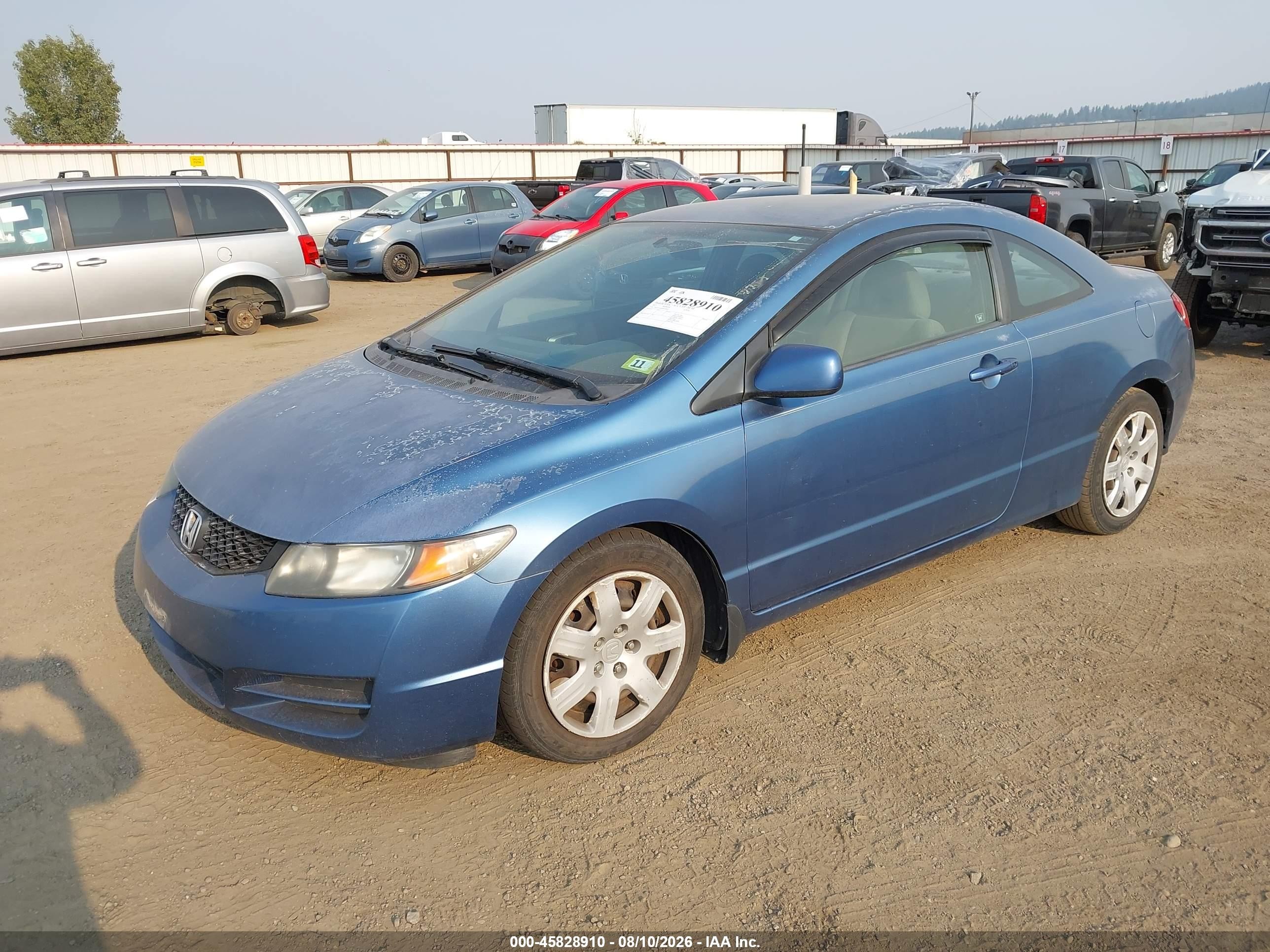 2011 Honda Civic Lx Blue vin: 2HGFG1A64BH500063