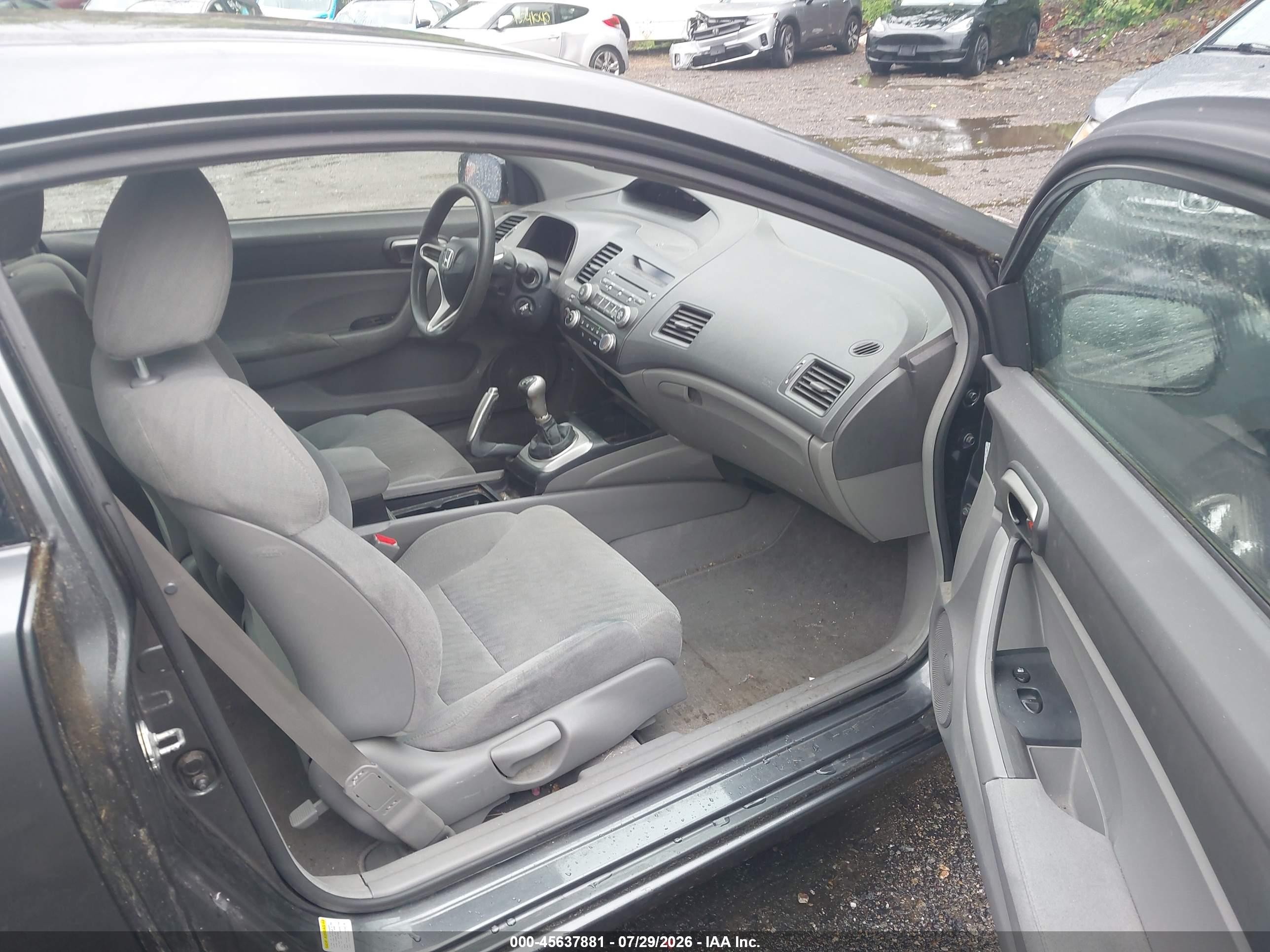 2010 Honda Civic Lx Gray vin: 2HGFG1A65AH519154