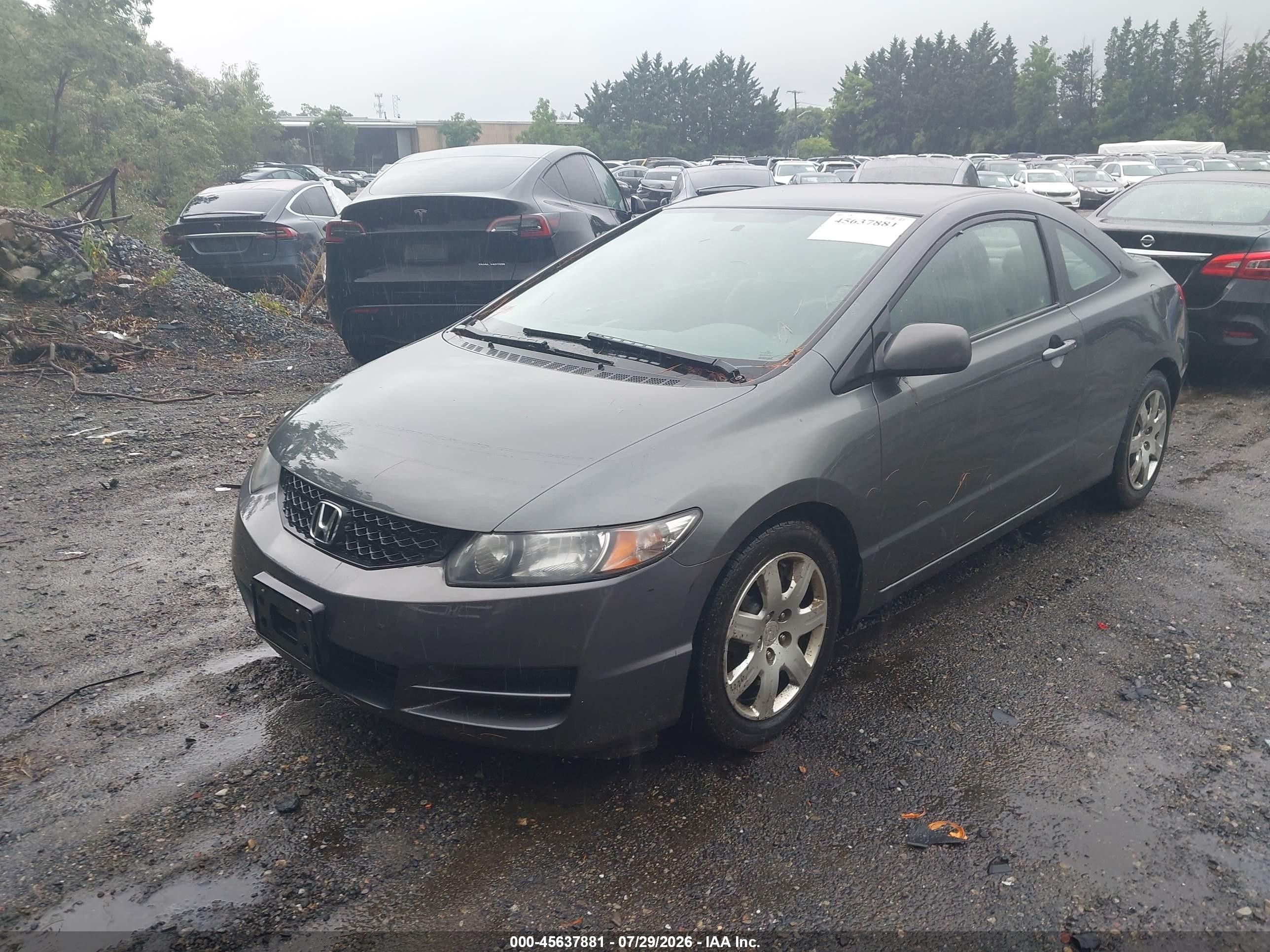 2010 Honda Civic Lx Gray vin: 2HGFG1A65AH519154