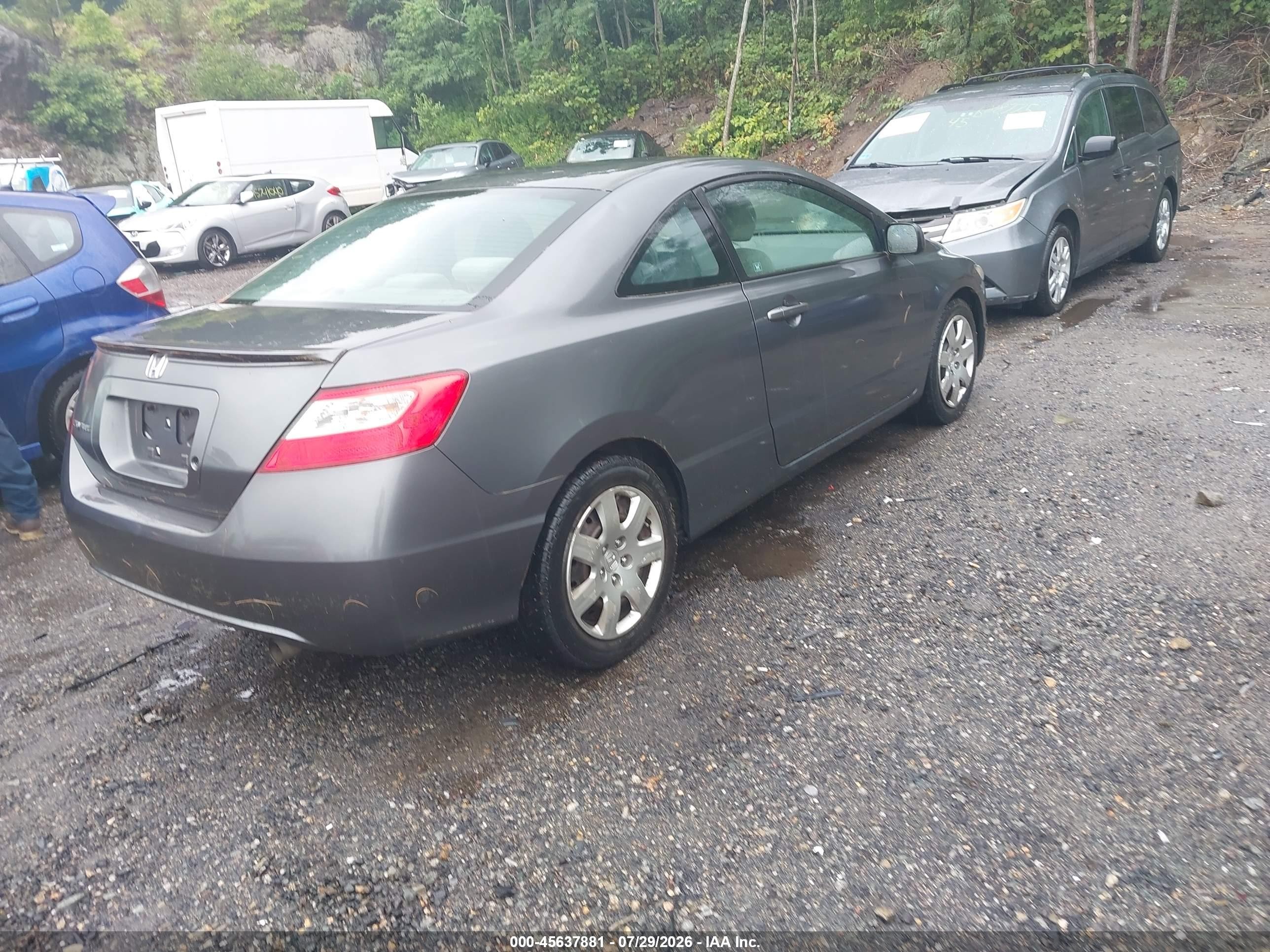 2010 Honda Civic Lx Gray vin: 2HGFG1A65AH519154