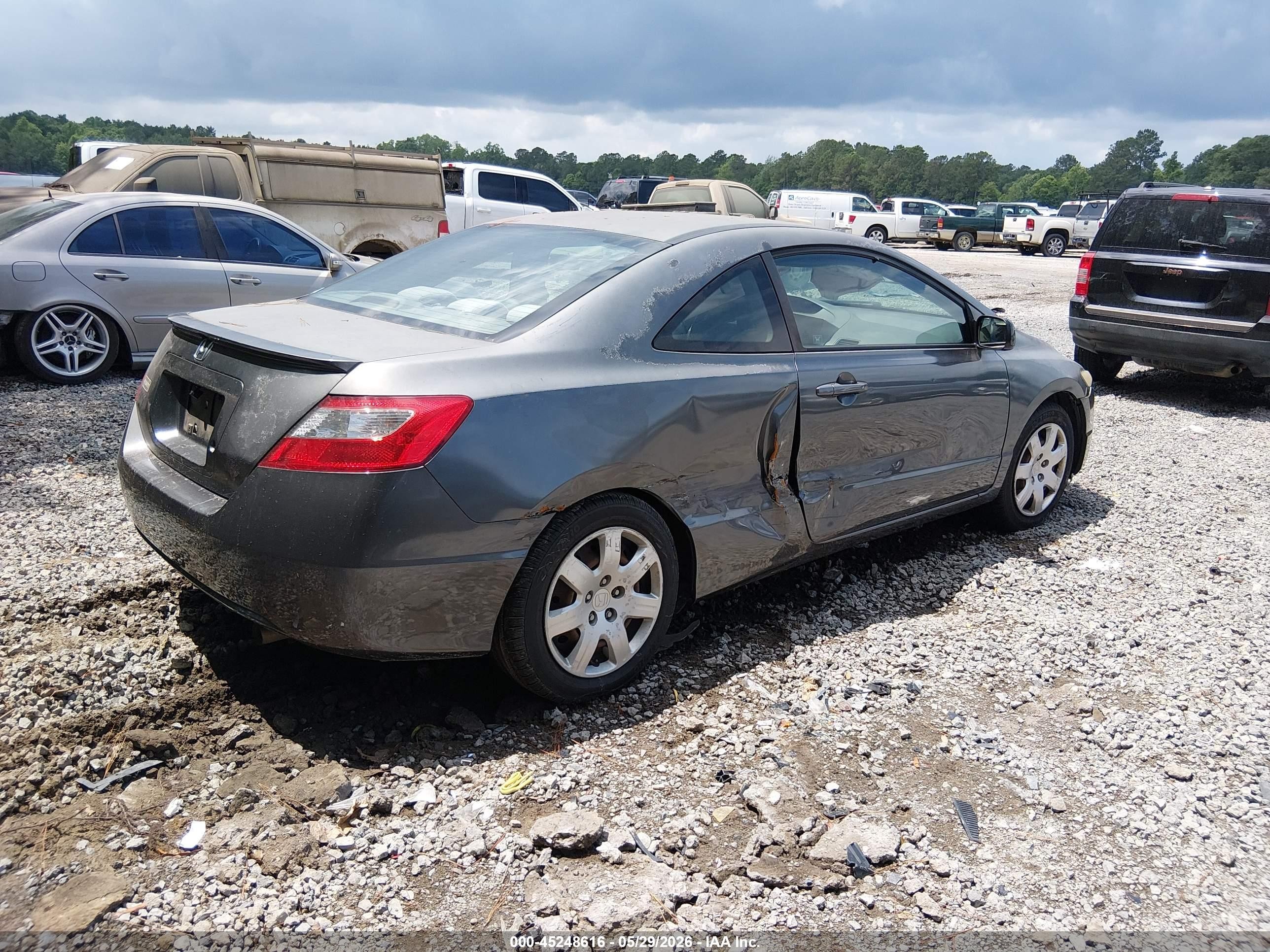 2010 Honda Civic Lx Gray vin: 2HGFG1A67AH504154