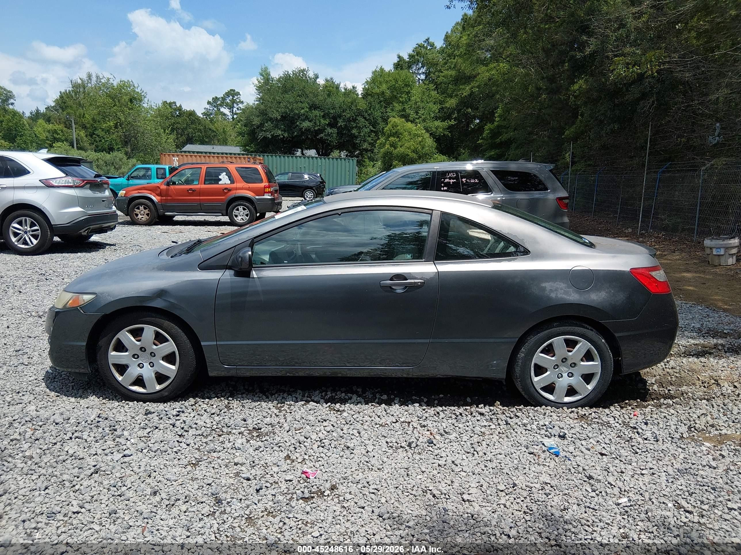 2010 Honda Civic Lx Gray vin: 2HGFG1A67AH504154
