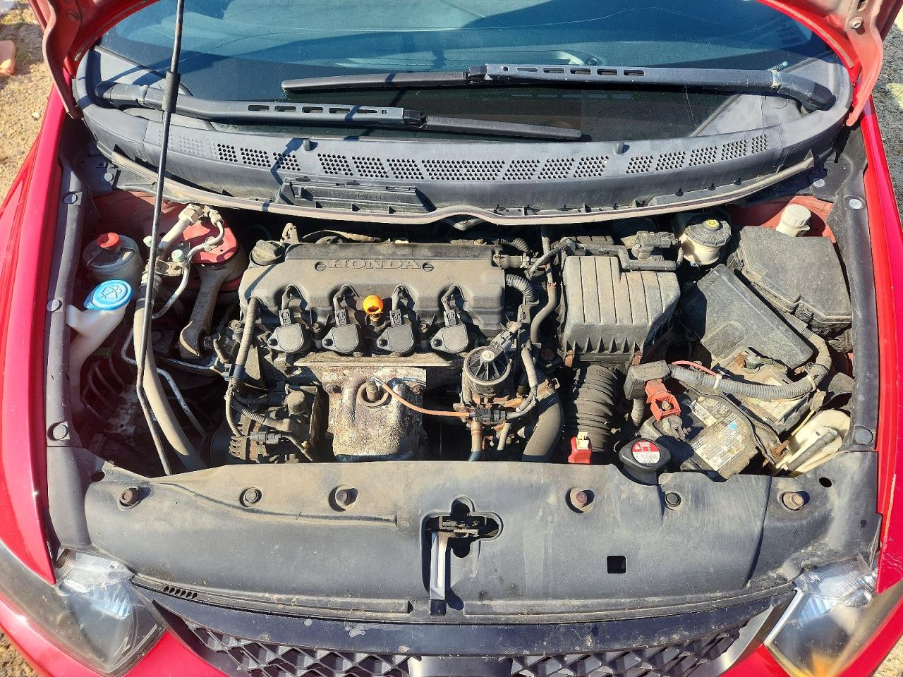 2011 Honda Civic Lx Red vin: 2HGFG1A67BH002570