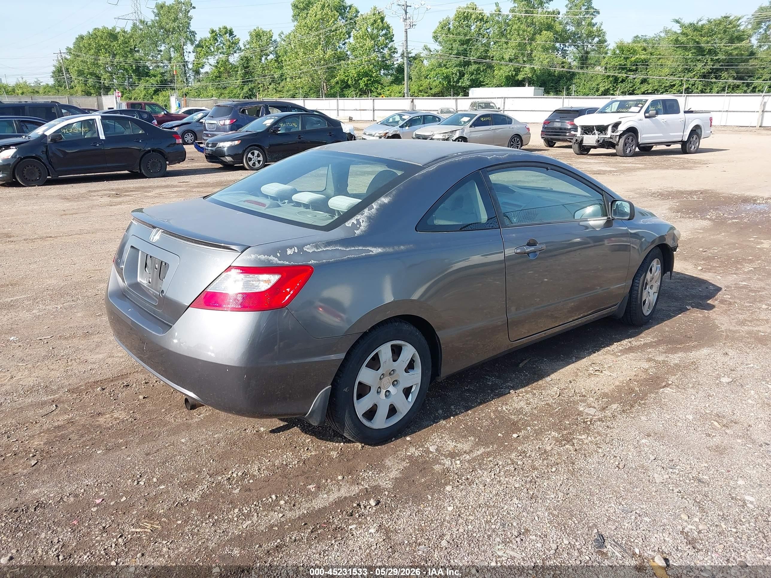 2010 Honda Civic Lx Gray vin: 2HGFG1B60AH509548