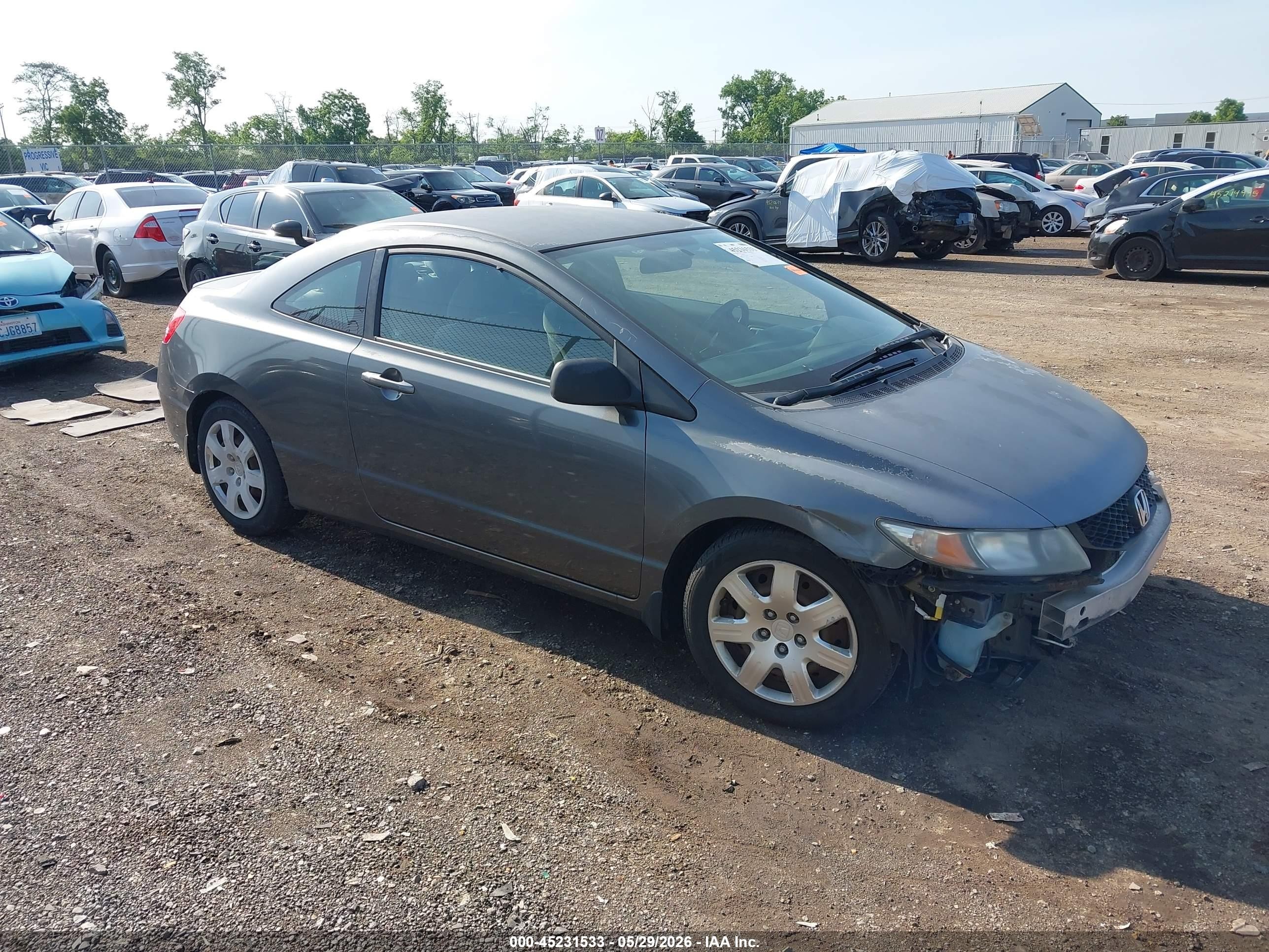 2010 Honda Civic Lx Gray vin: 2HGFG1B60AH509548