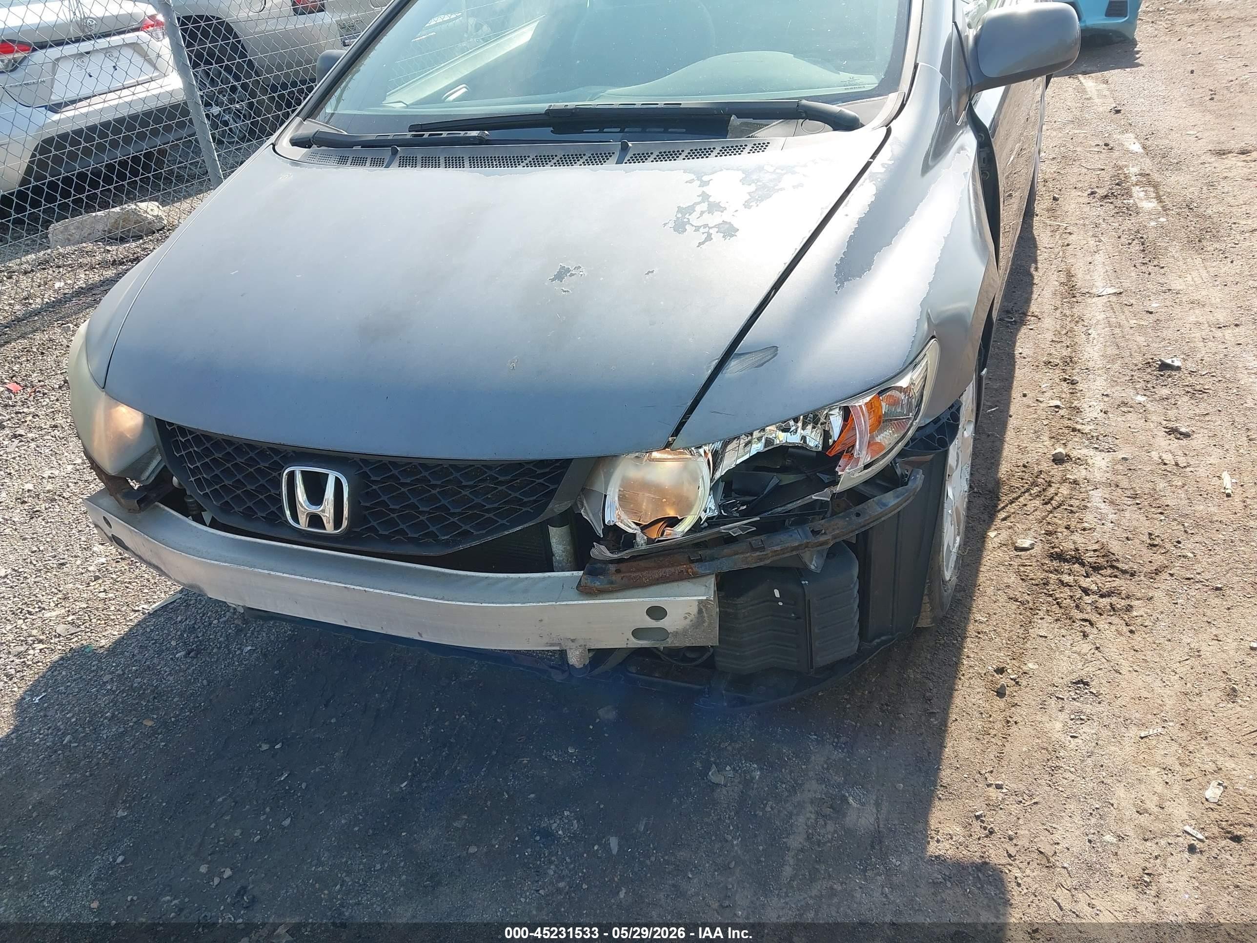 2010 Honda Civic Lx Gray vin: 2HGFG1B60AH509548