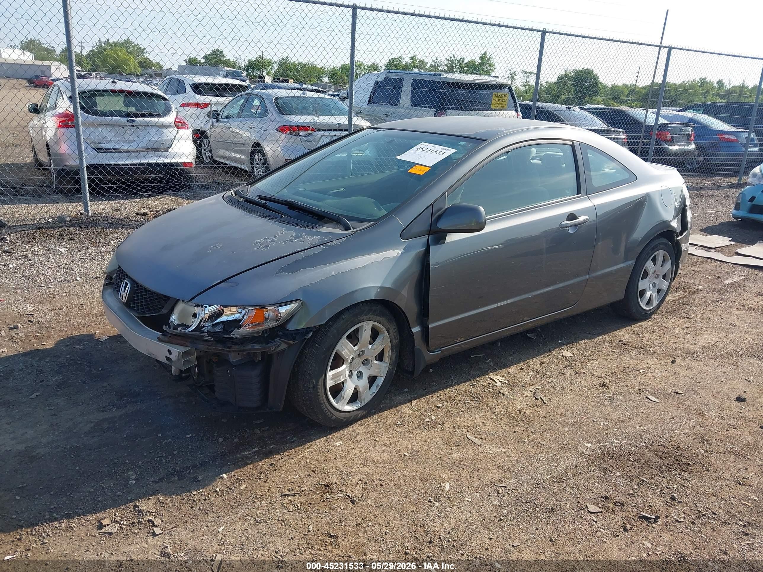 2010 Honda Civic Lx Gray vin: 2HGFG1B60AH509548