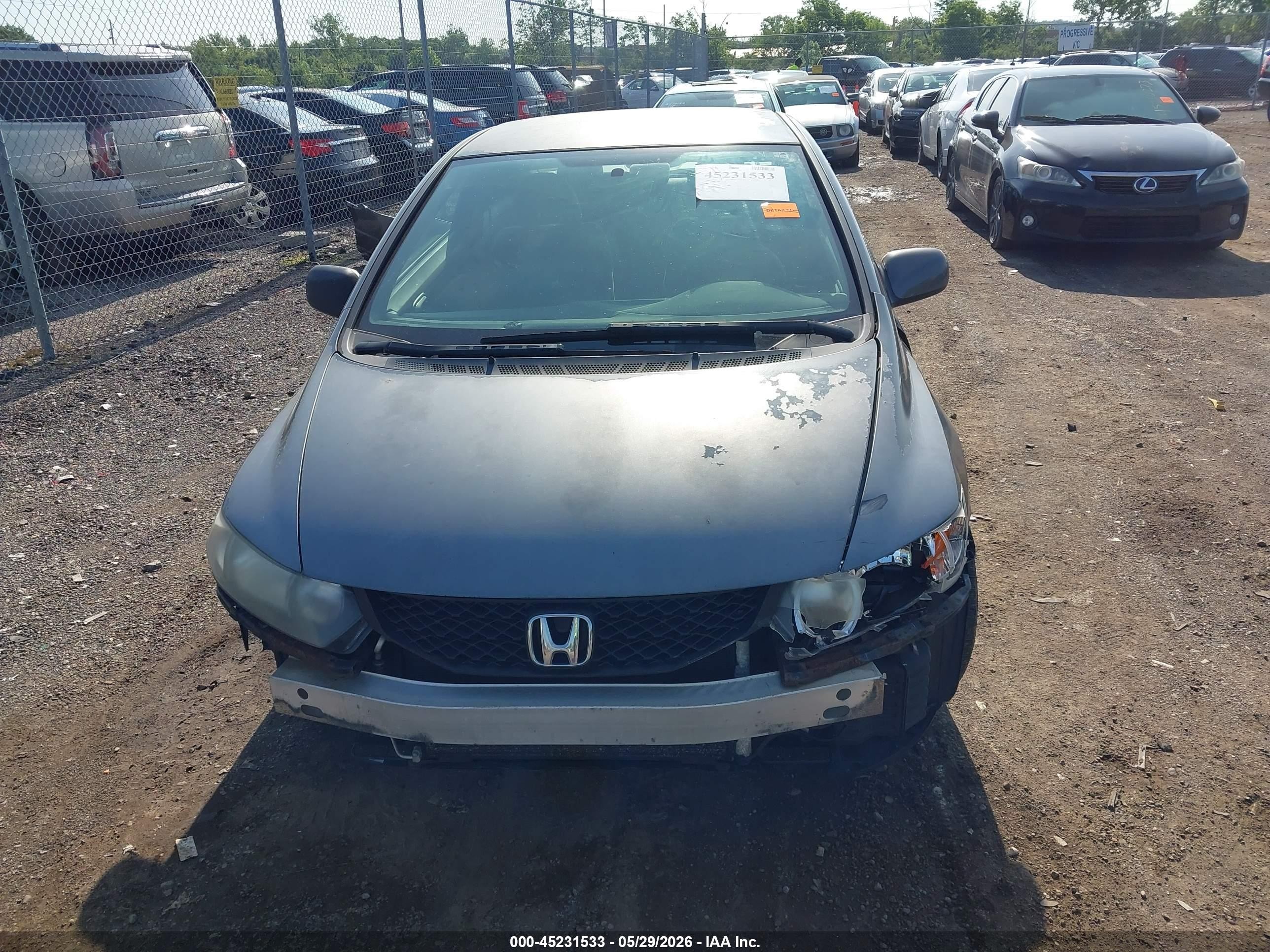 2010 Honda Civic Lx Gray vin: 2HGFG1B60AH509548