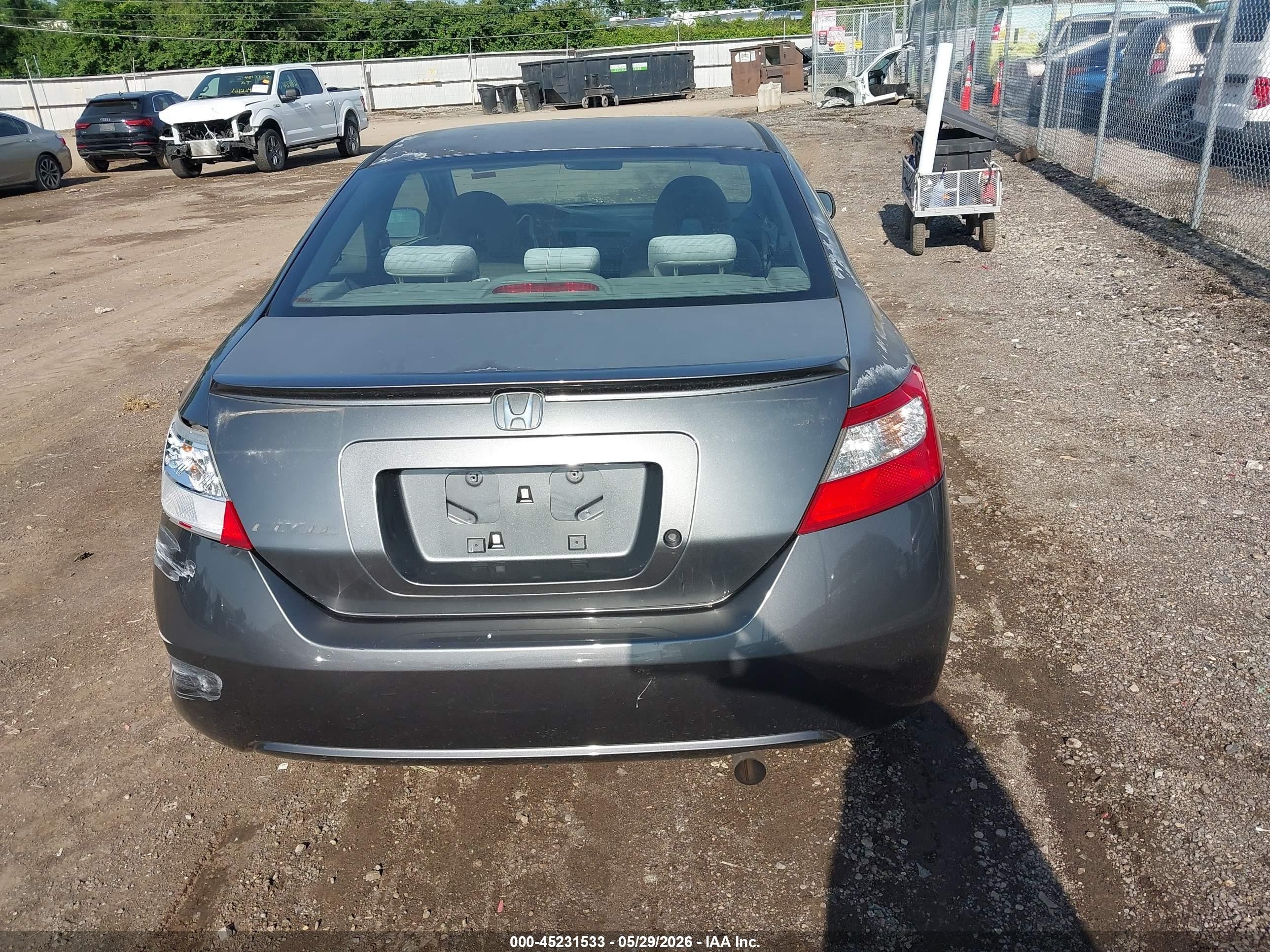 2010 Honda Civic Lx Gray vin: 2HGFG1B60AH509548