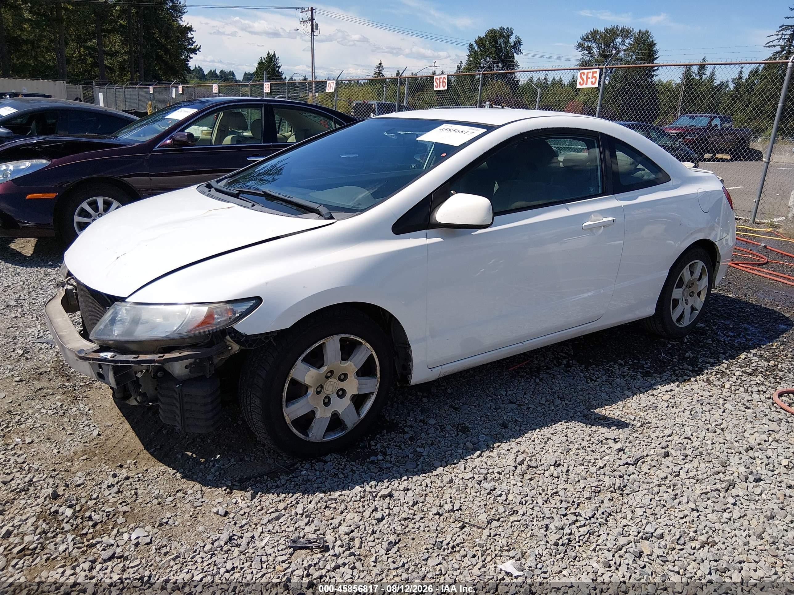 2011 Honda Civic Lx White vin: 2HGFG1B60BH503007
