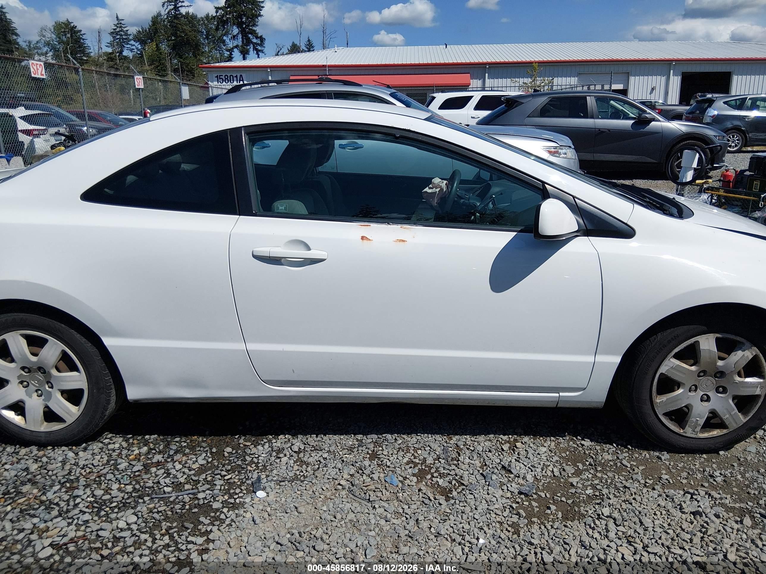 2011 Honda Civic Lx White vin: 2HGFG1B60BH503007