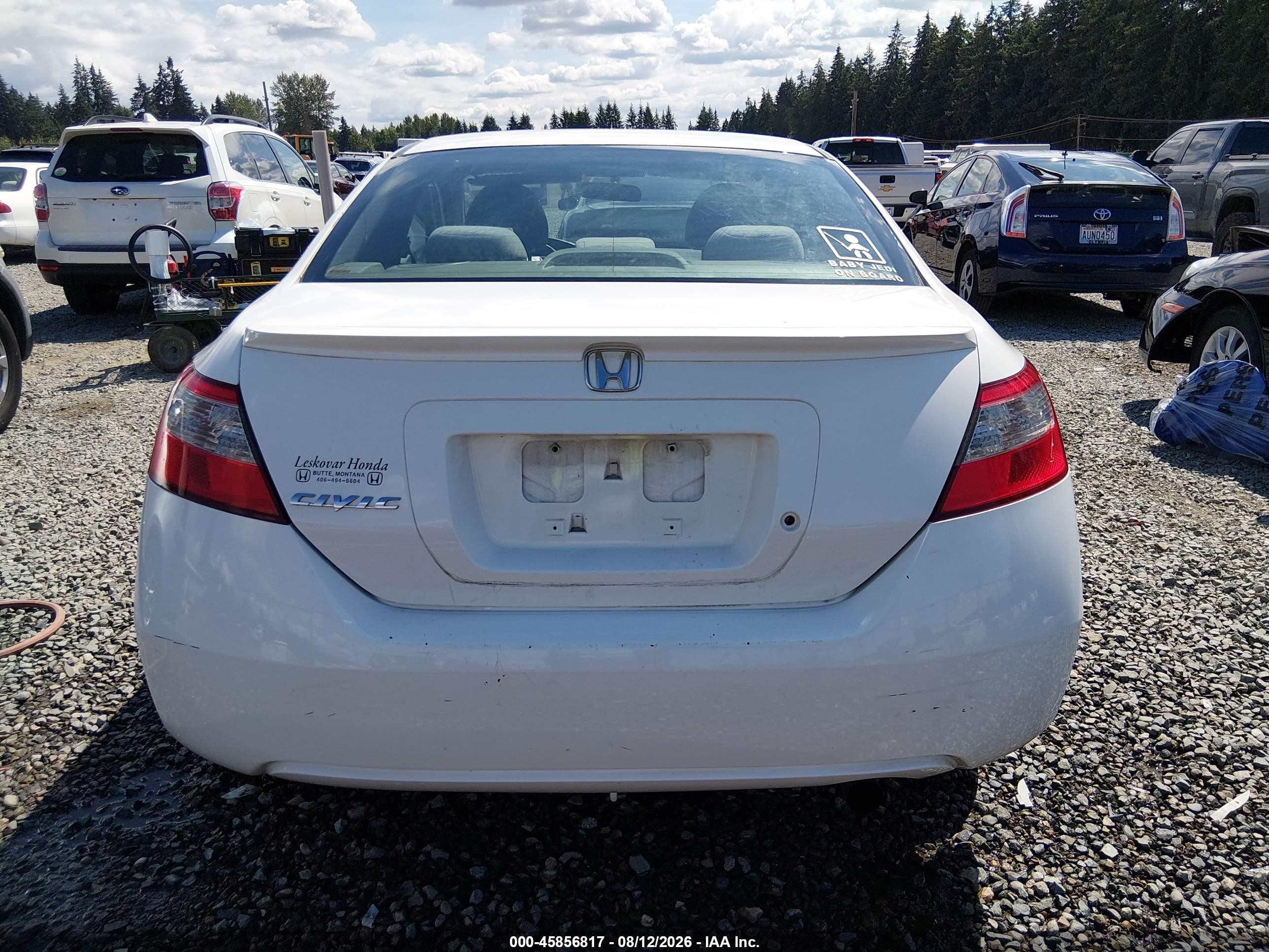 2011 Honda Civic Lx White vin: 2HGFG1B60BH503007