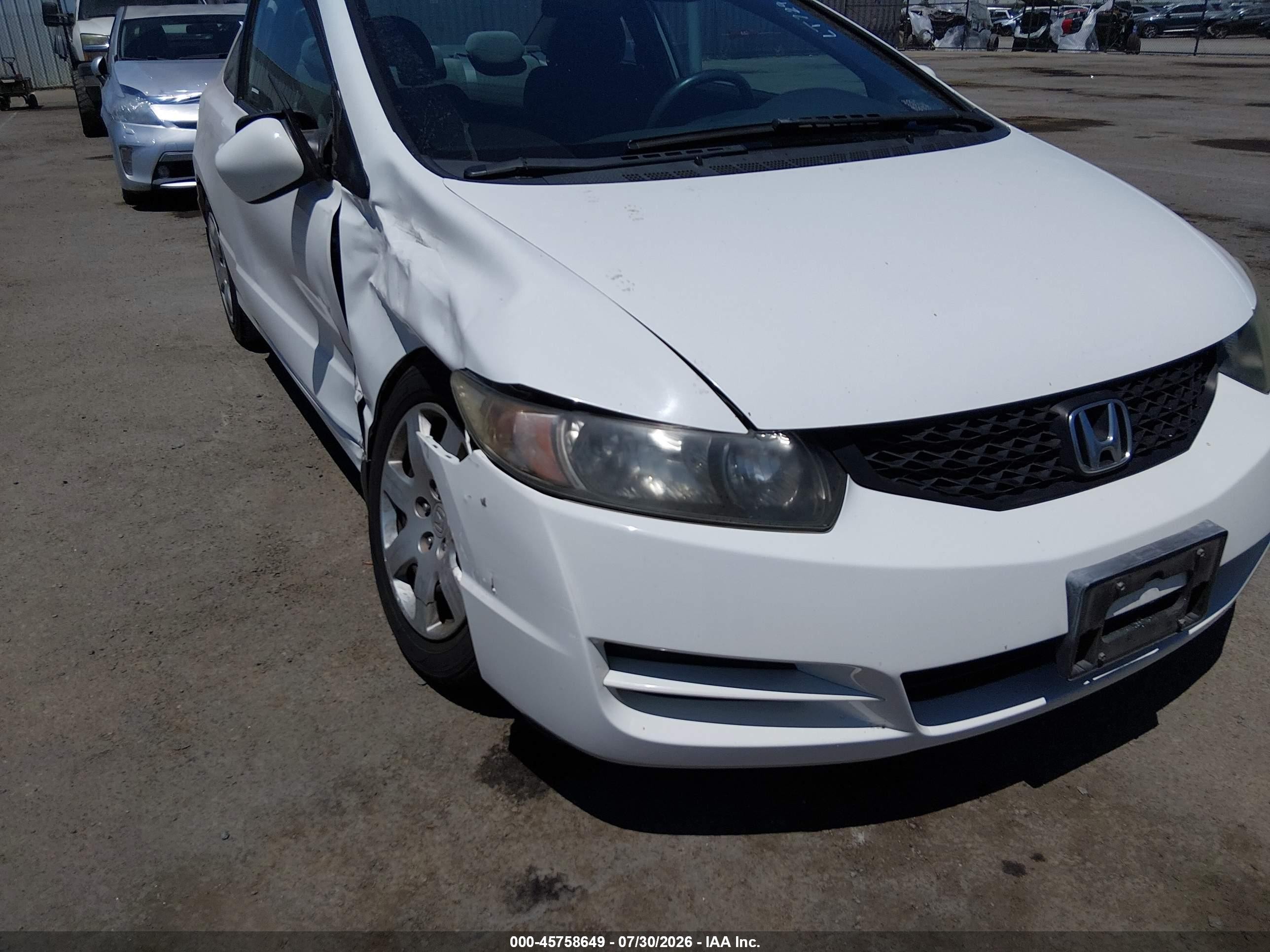 2011 Honda Civic Lx White vin: 2HGFG1B61BH504747