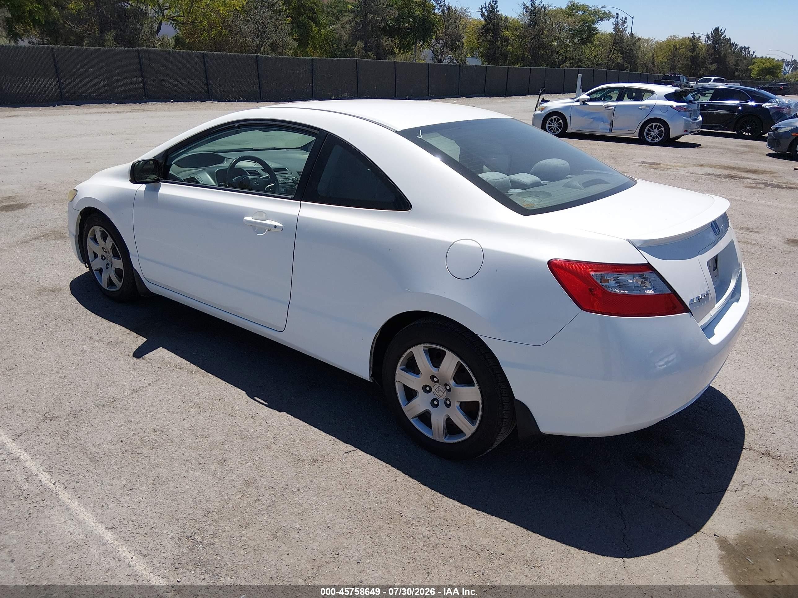 2011 Honda Civic Lx White vin: 2HGFG1B61BH504747
