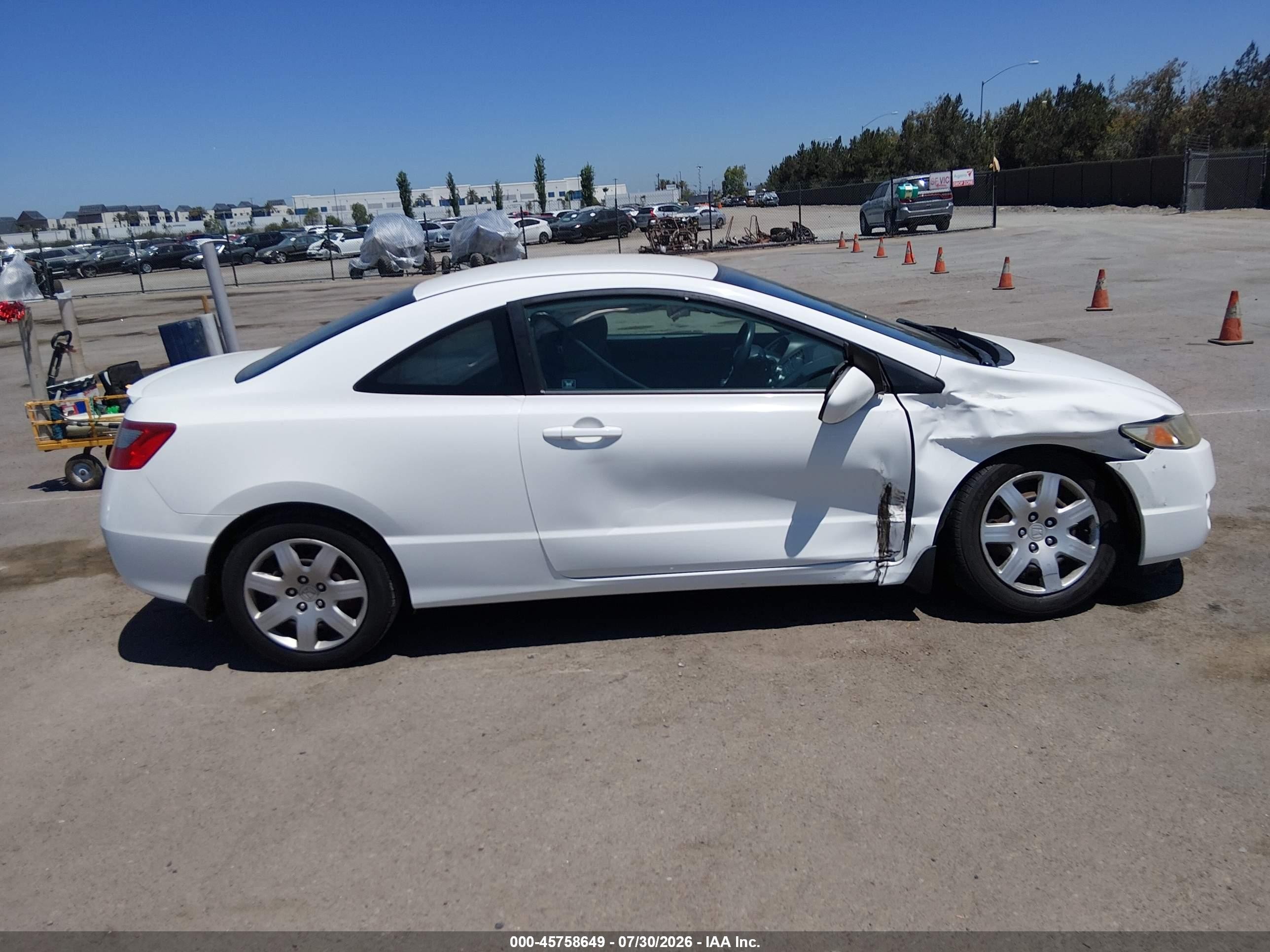 2011 Honda Civic Lx White vin: 2HGFG1B61BH504747