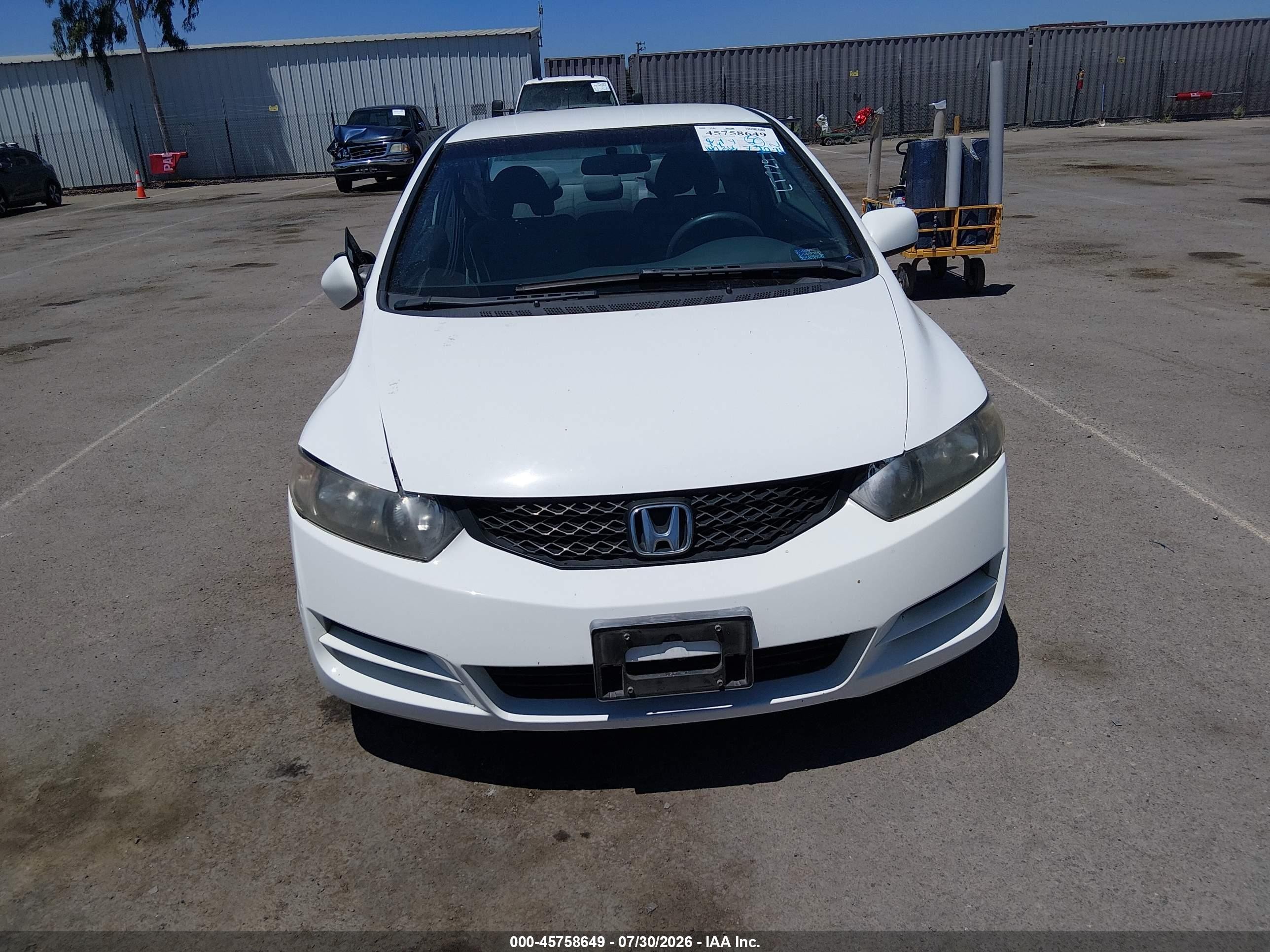 2011 Honda Civic Lx White vin: 2HGFG1B61BH504747