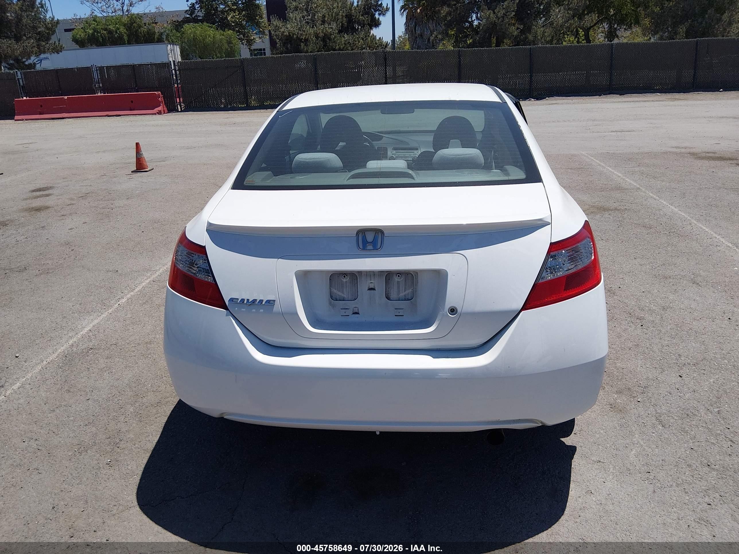 2011 Honda Civic Lx White vin: 2HGFG1B61BH504747