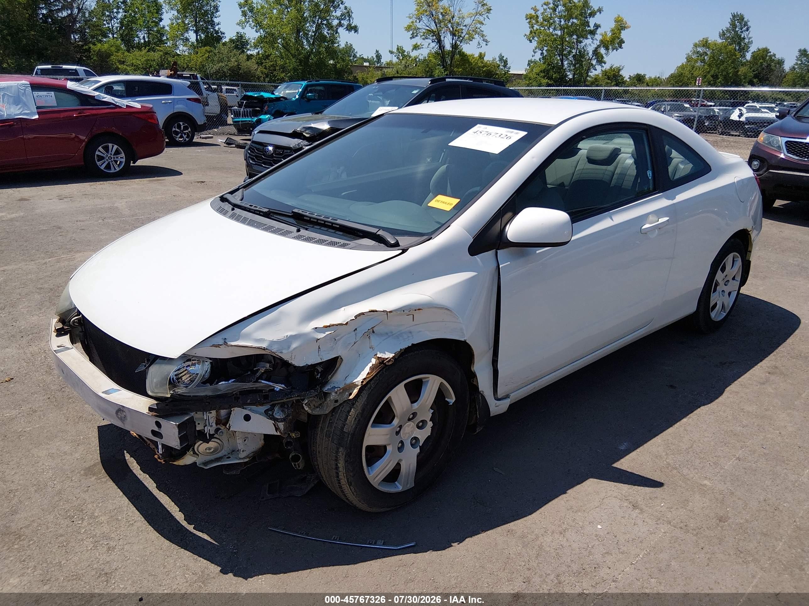 2011 Honda Civic Lx White vin: 2HGFG1B61BH508748