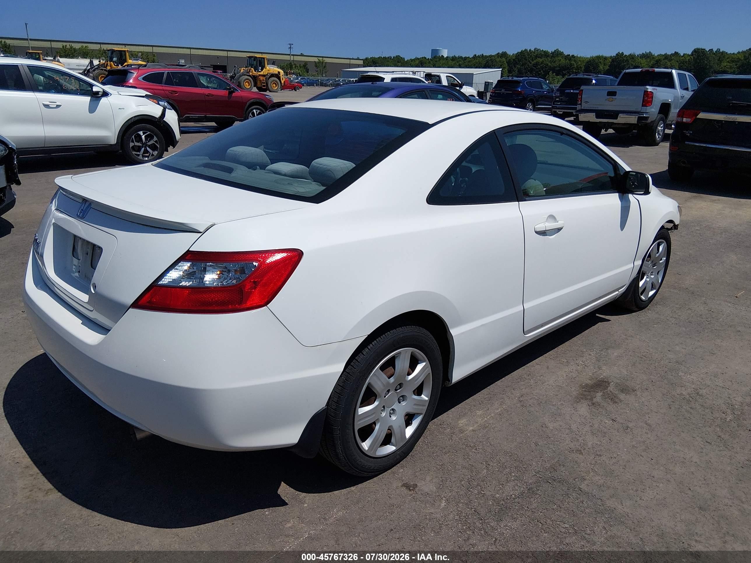 2011 Honda Civic Lx White vin: 2HGFG1B61BH508748