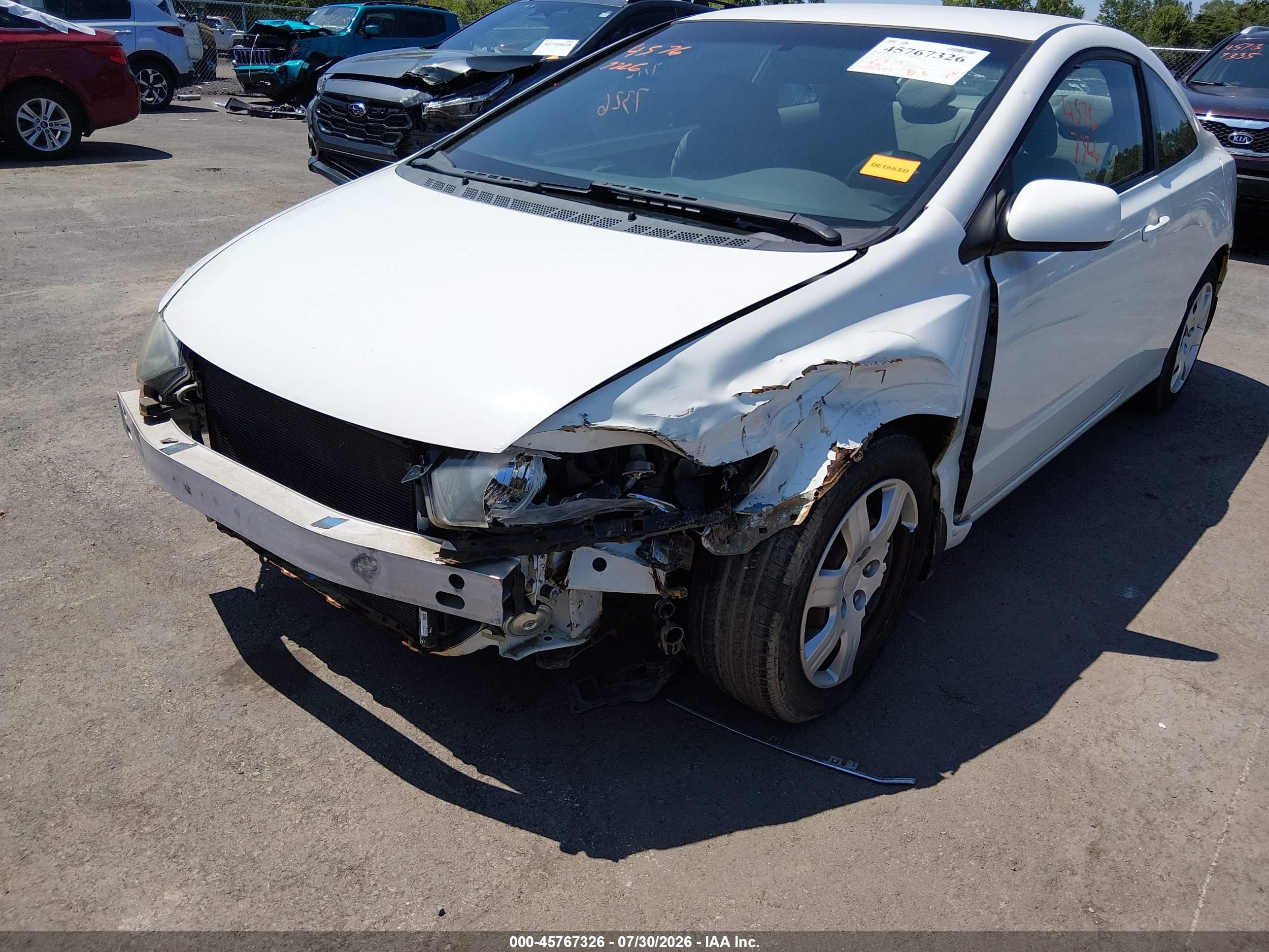 2011 Honda Civic Lx White vin: 2HGFG1B61BH508748