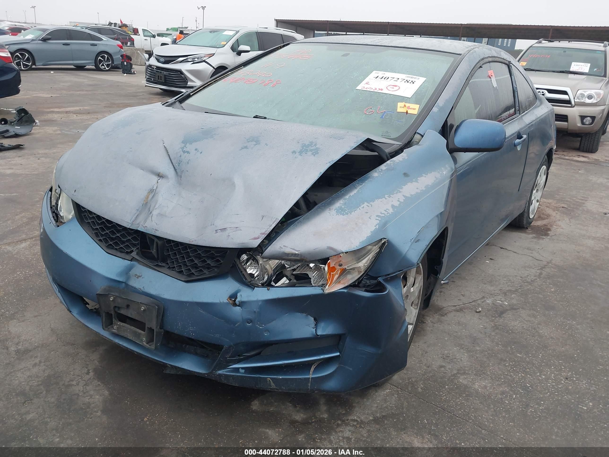 2010 Honda Civic Lx Blue vin: 2HGFG1B63AH513240