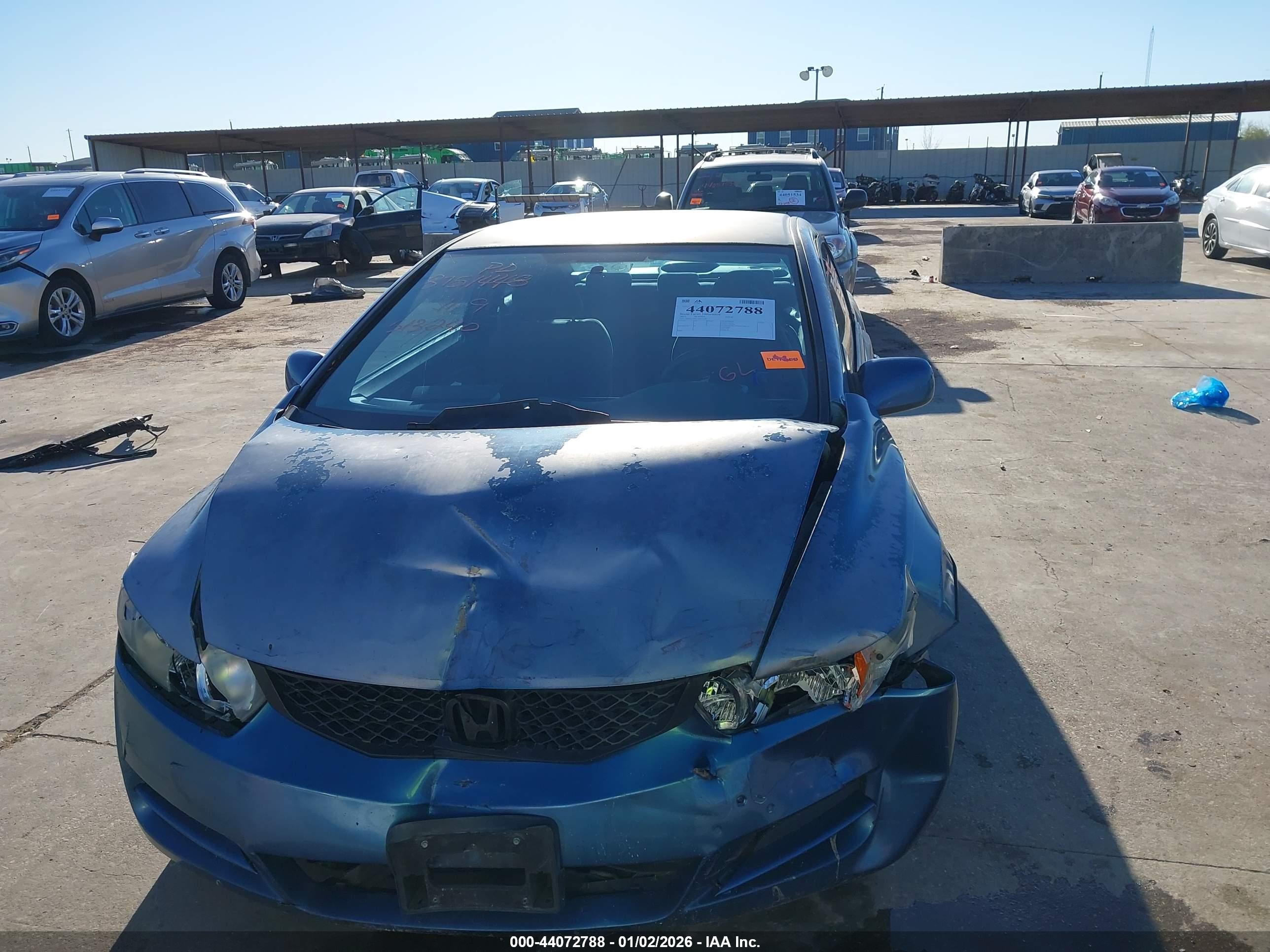 2010 Honda Civic Lx Blue vin: 2HGFG1B63AH513240