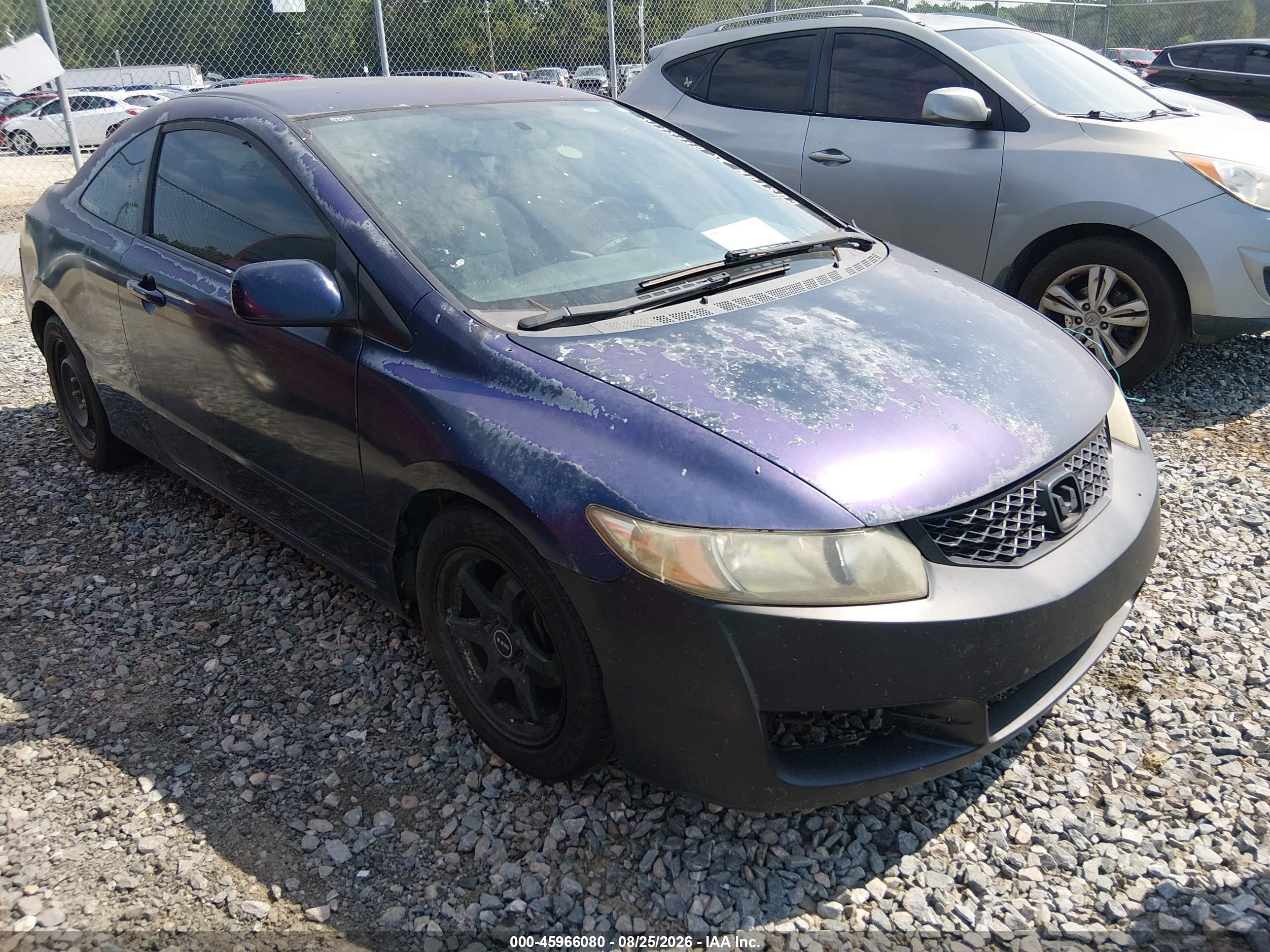 2010 Honda Civic Lx Blue vin: 2HGFG1B63AH531947