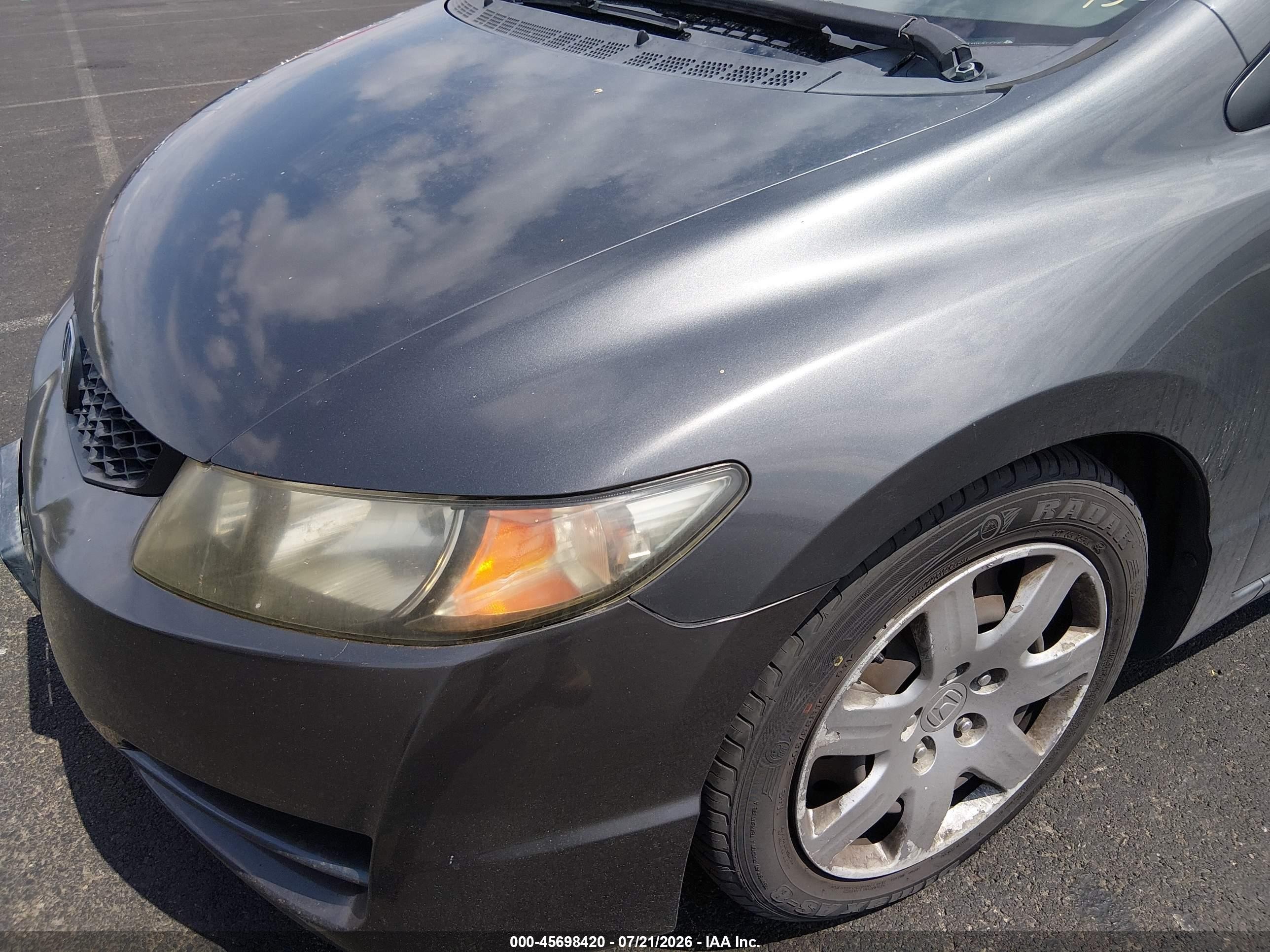 2010 Honda Civic Lx Серый vin: 2HGFG1B63AH535562