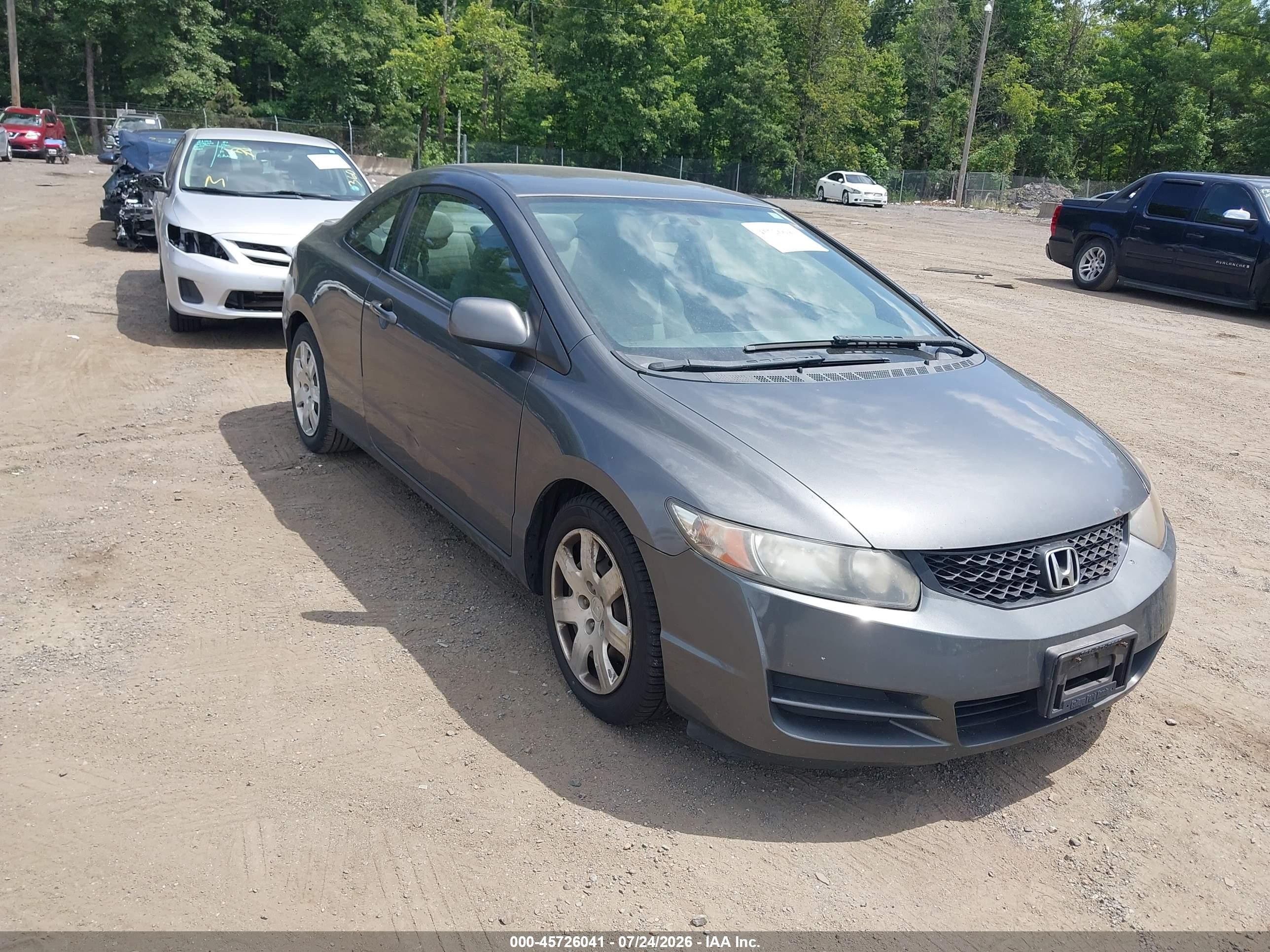 2011 Honda Civic Lx Gray vin: 2HGFG1B63BH504149