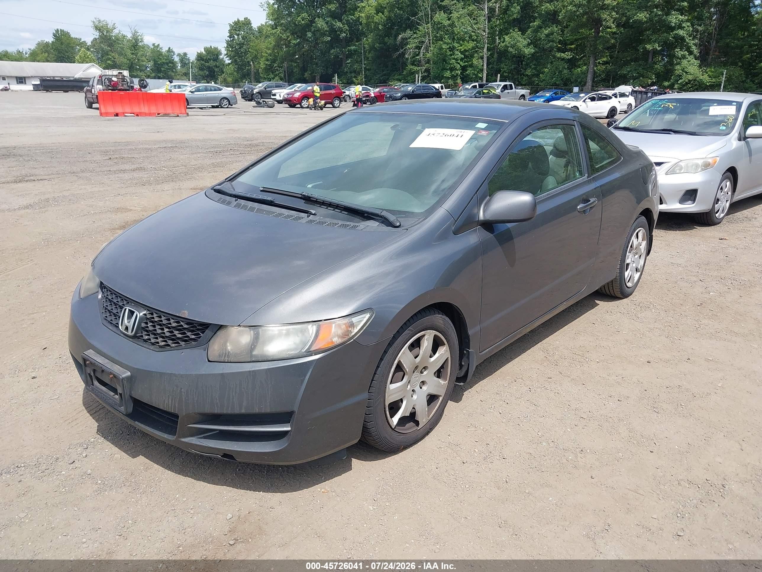 2011 Honda Civic Lx Gray vin: 2HGFG1B63BH504149
