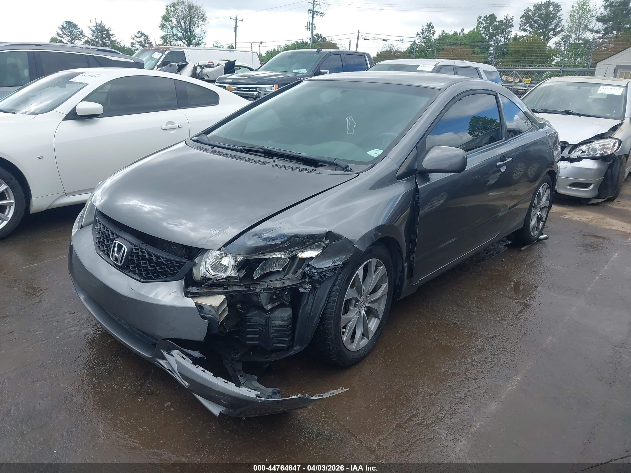2011 Honda Civic Lx Gray vin: 2HGFG1B64BH504211