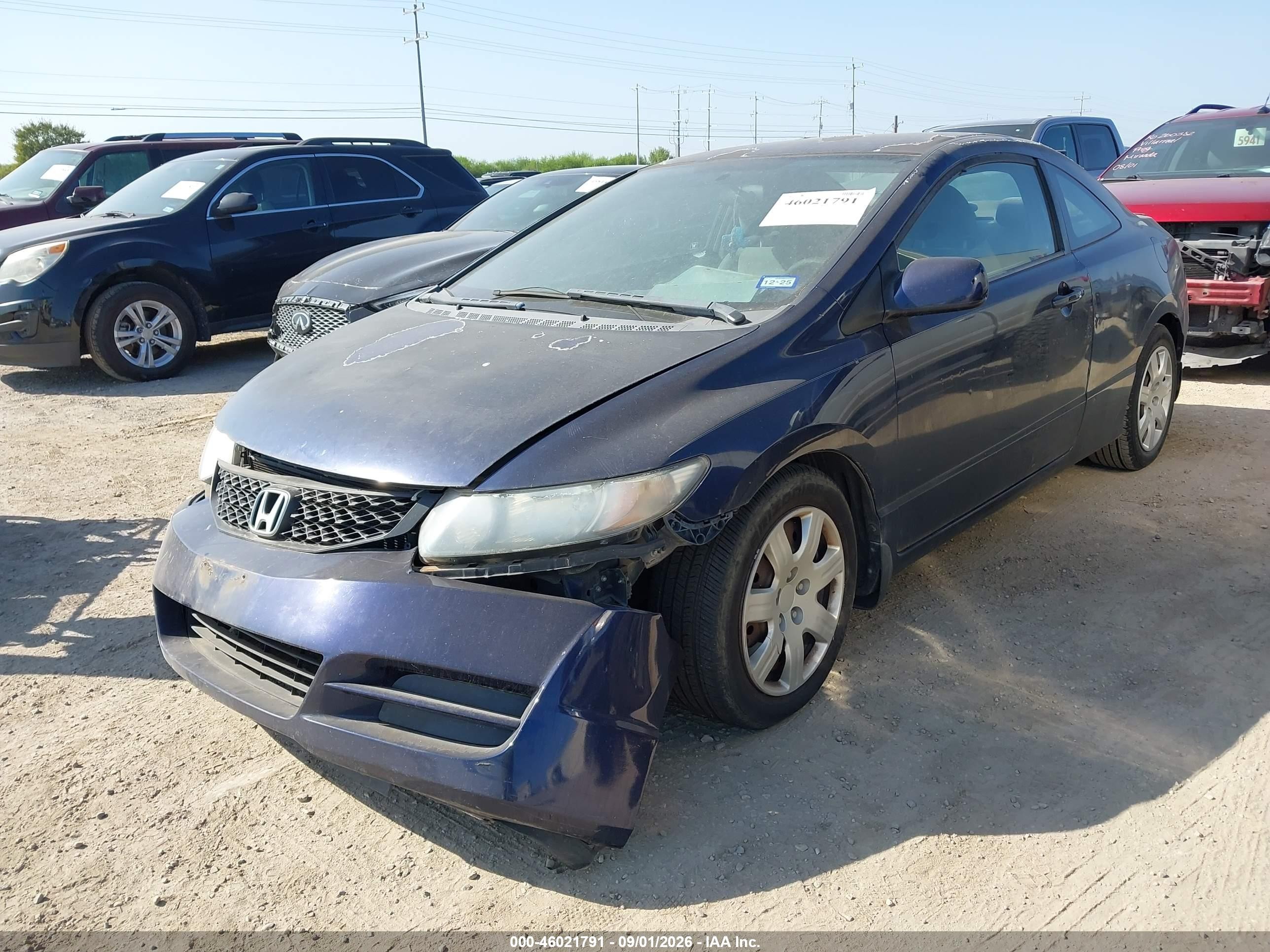 2010 Honda Civic Lx Blue vin: 2HGFG1B65AH505219