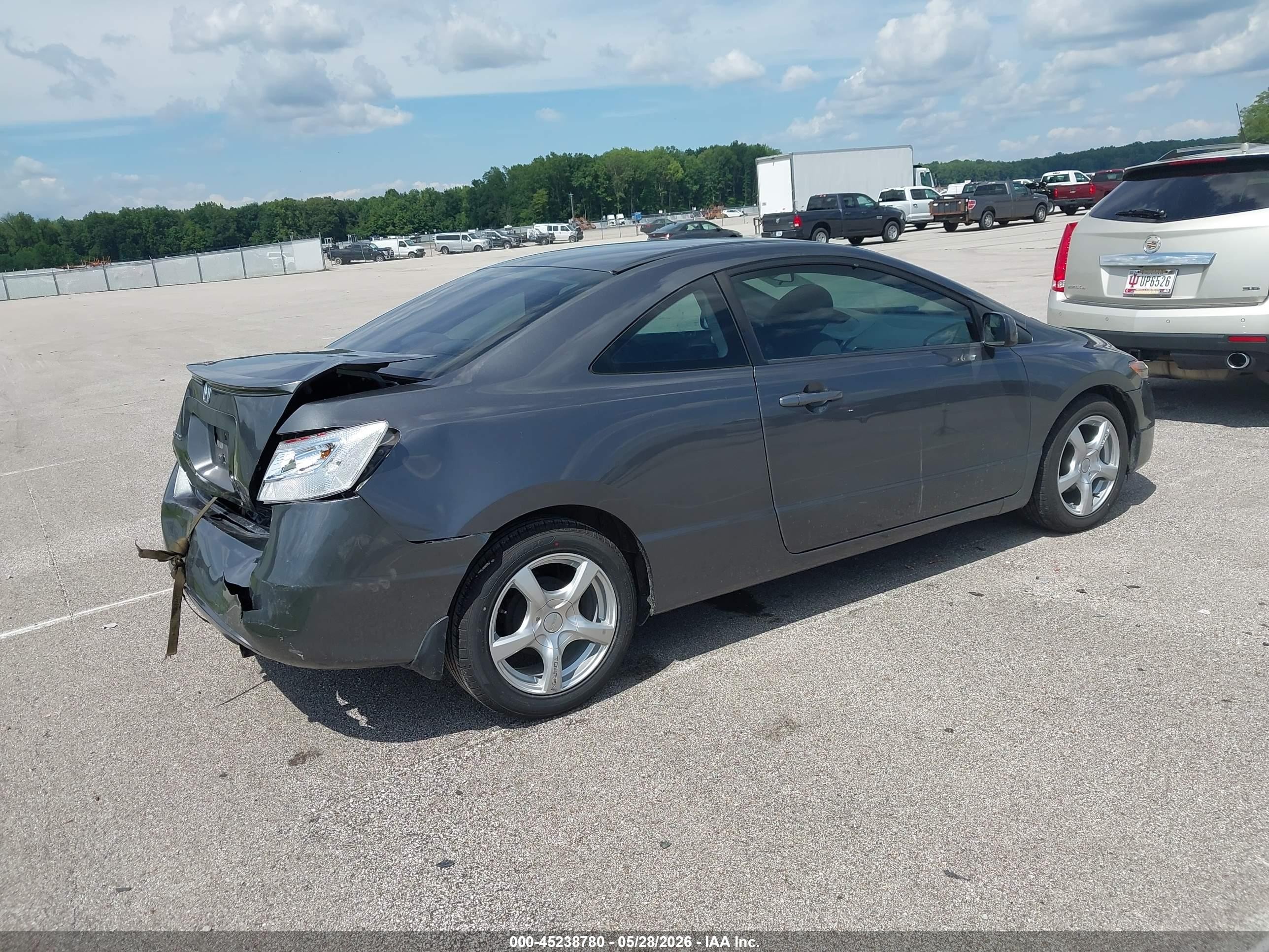 2010 Honda Civic Lx Gray vin: 2HGFG1B65AH520643