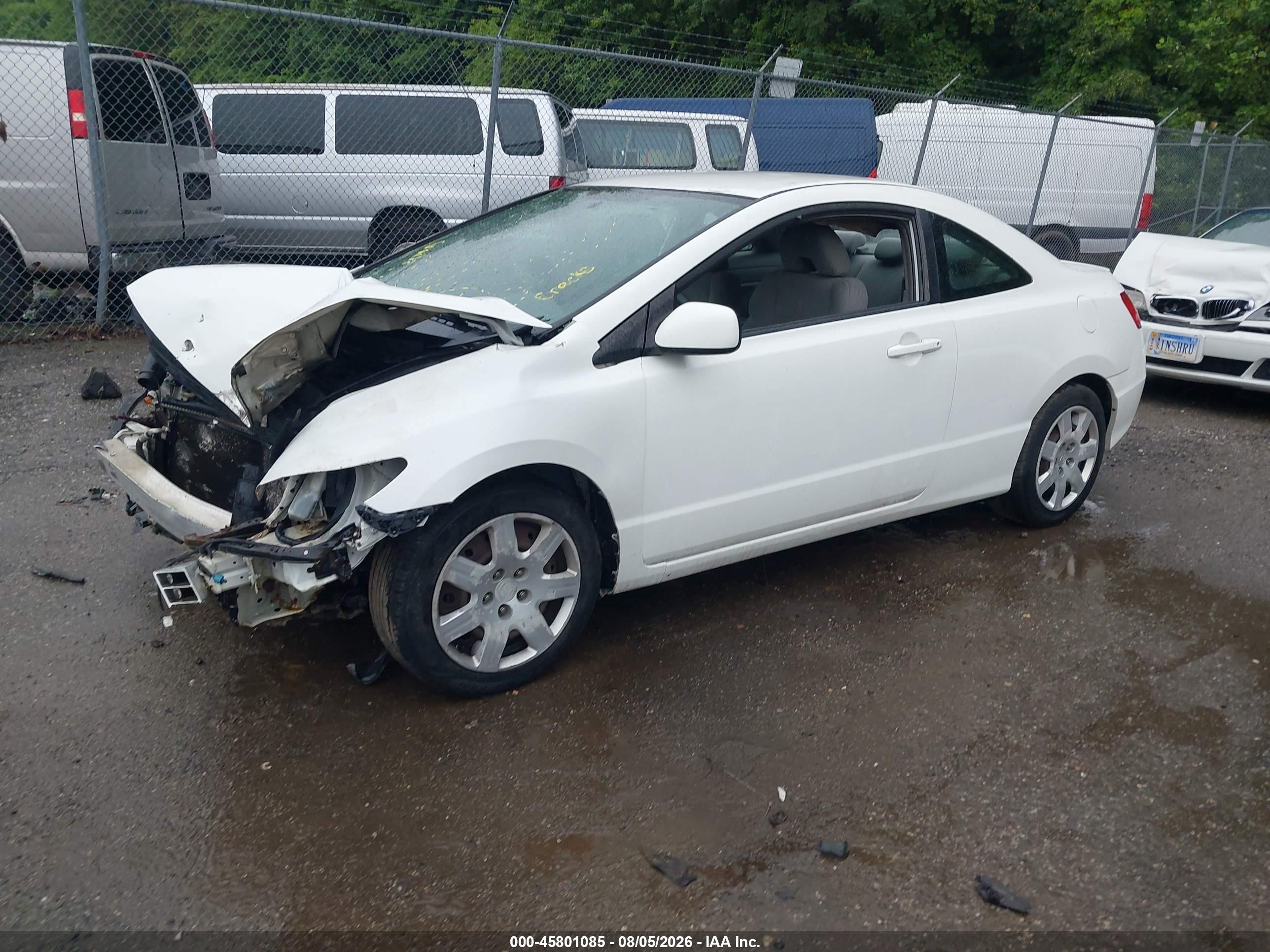 2010 Honda Civic Lx White vin: 2HGFG1B65AH526829