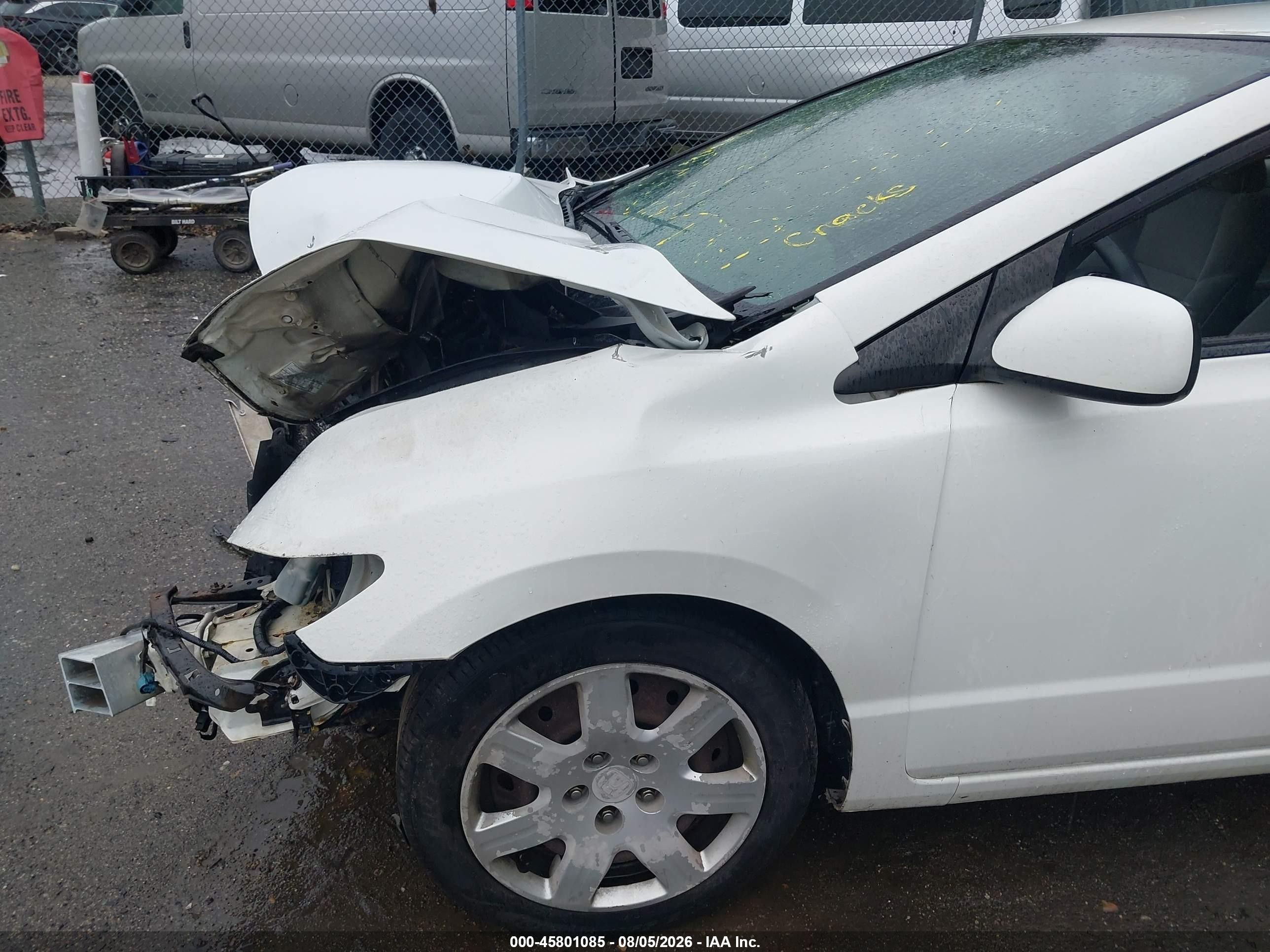 2010 Honda Civic Lx White vin: 2HGFG1B65AH526829