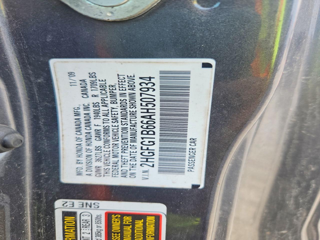 2010 Honda Civic Lx Gray vin: 2HGFG1B66AH507934
