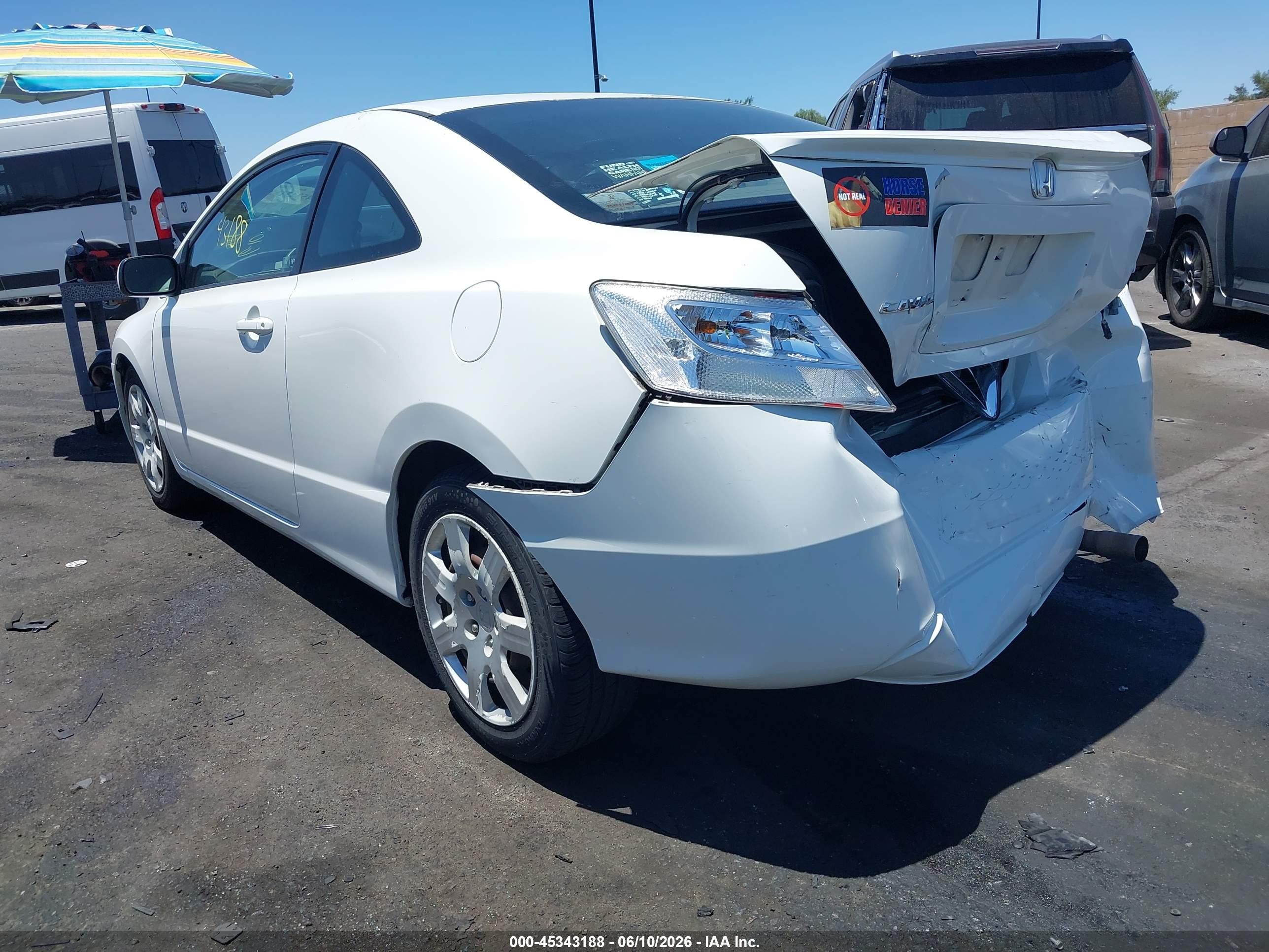 2010 Honda Civic Lx White vin: 2HGFG1B66AH513426