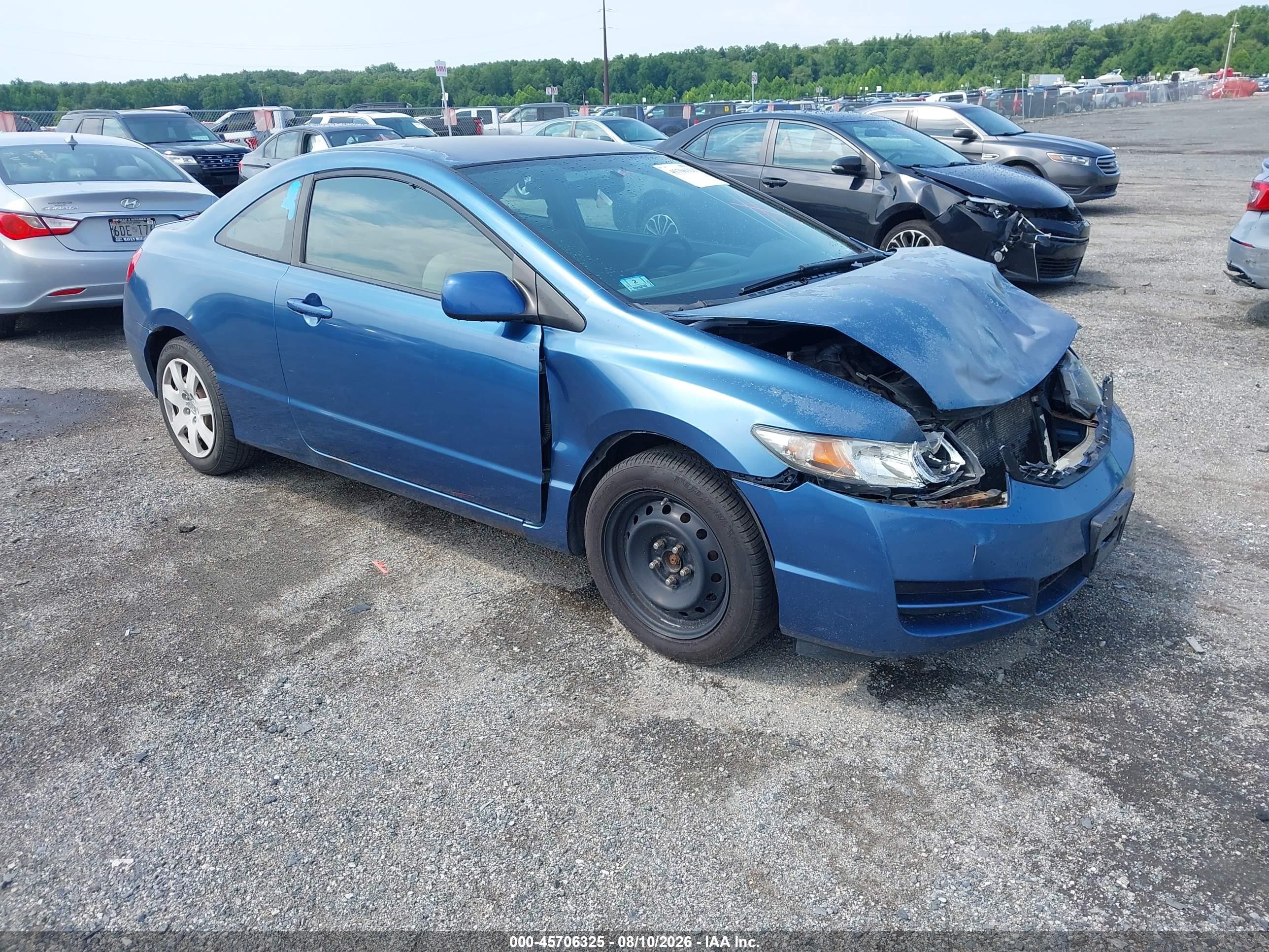 2010 Honda Civic Lx Синий vin: 2HGFG1B66AH519131