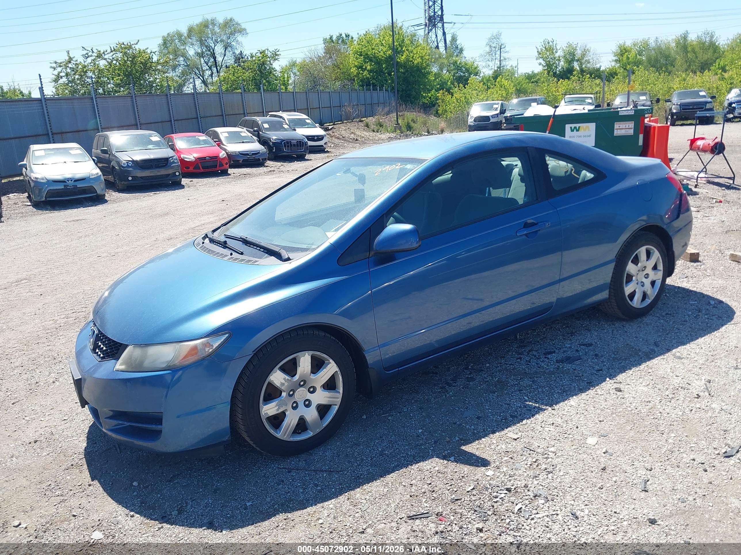 2010 Honda Civic Lx Blue vin: 2HGFG1B66AH525527